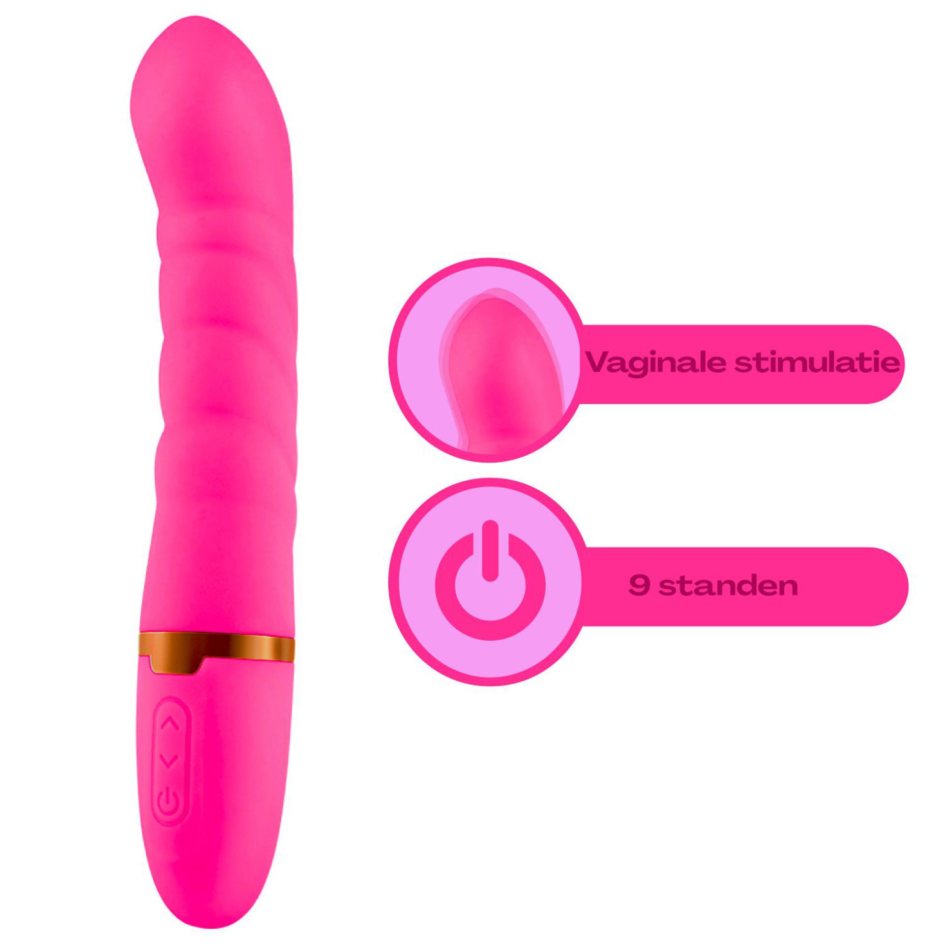 Vibrator met app 22,5cm roze goedkoop