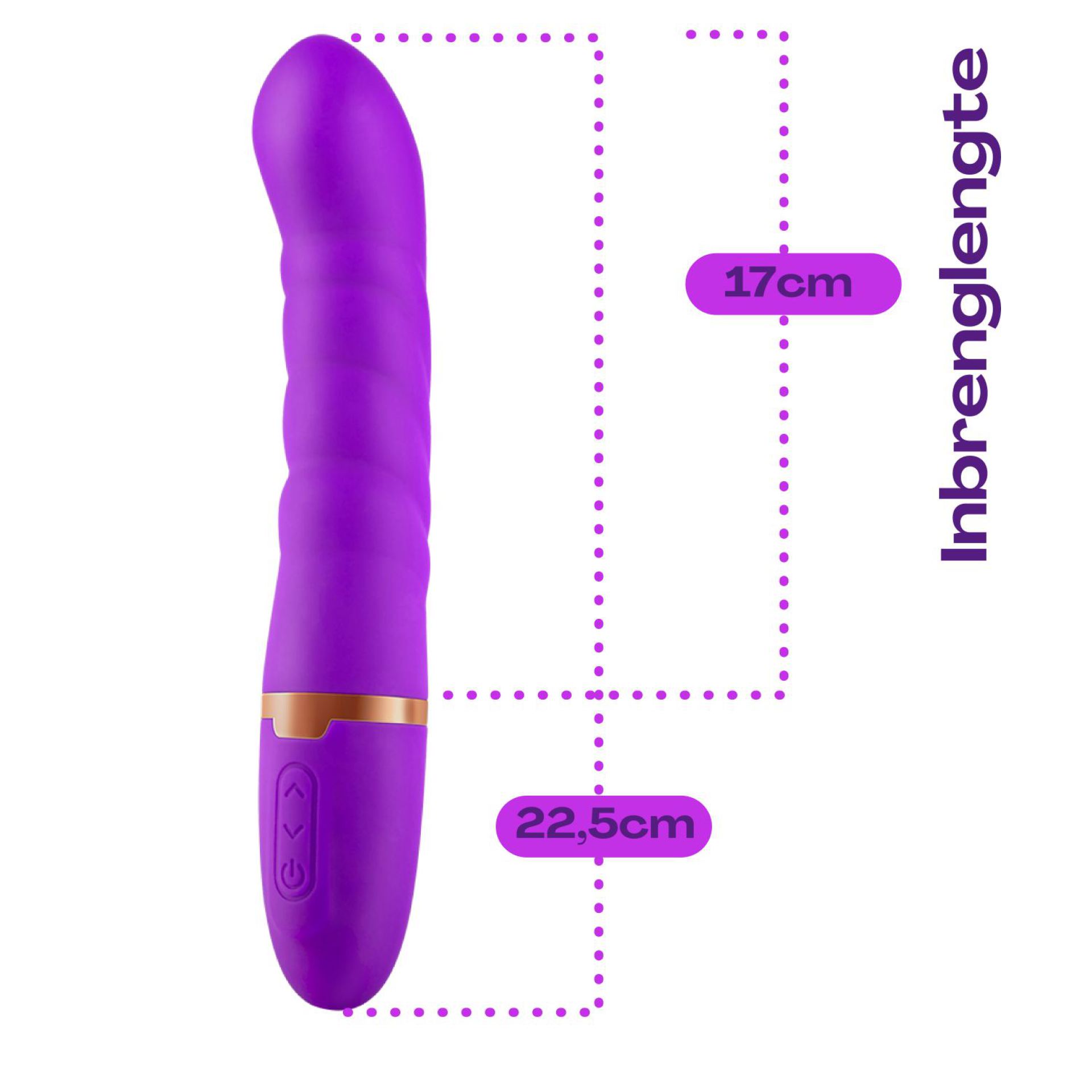 Vibrator met app 22,5cm paars kopen