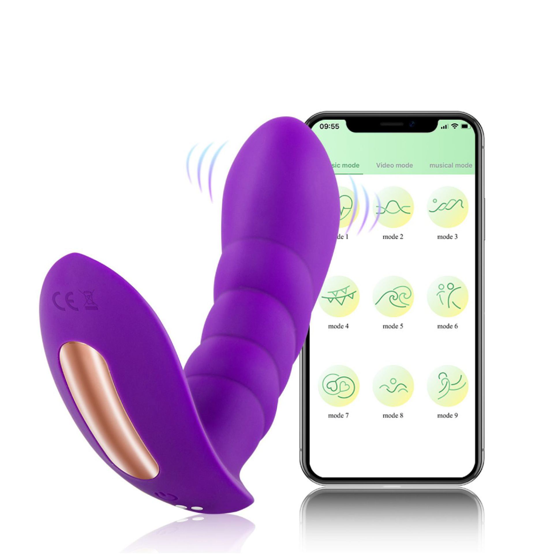 Draagbare g-spot vibrator paars app kopen