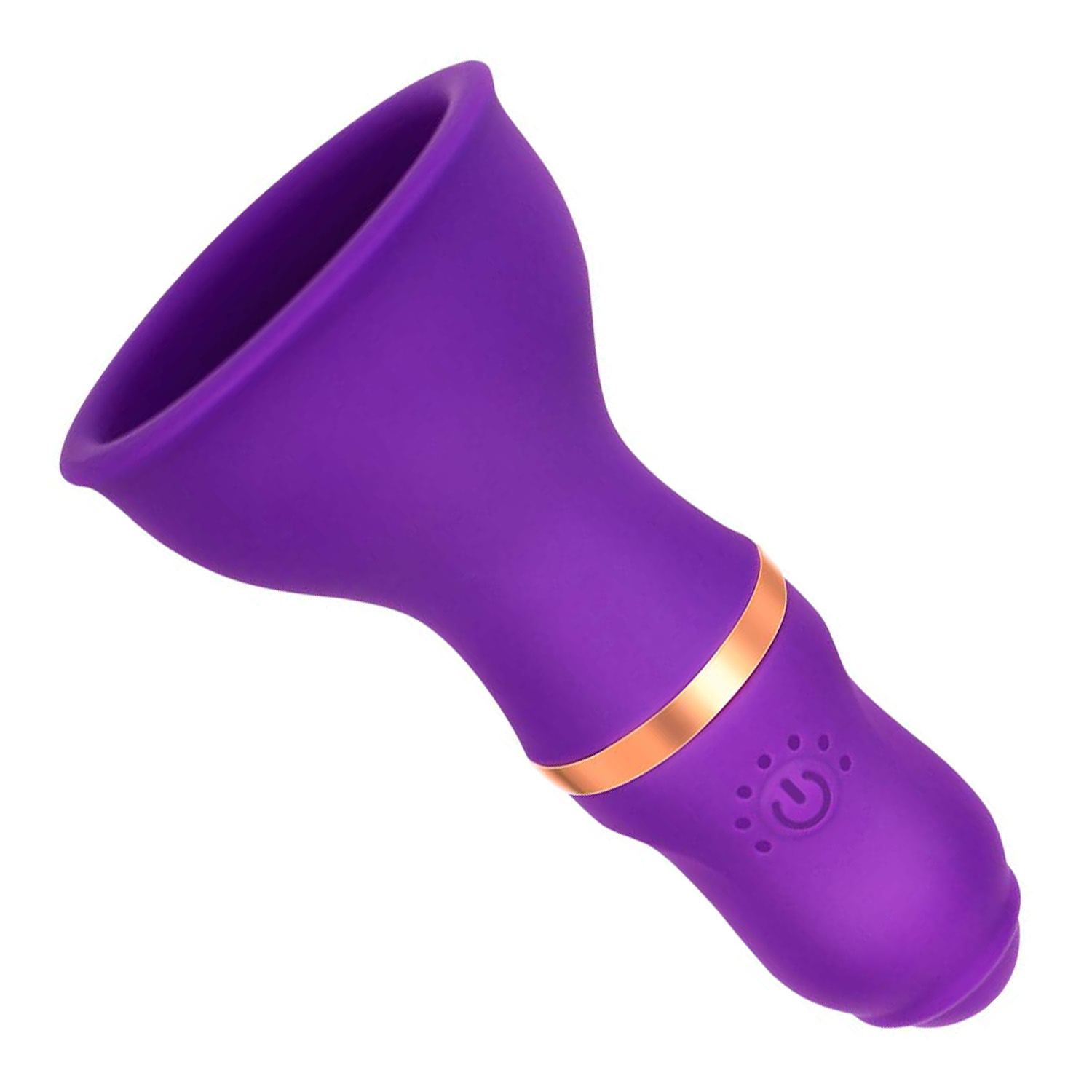Borstel en tepel vibrator paars