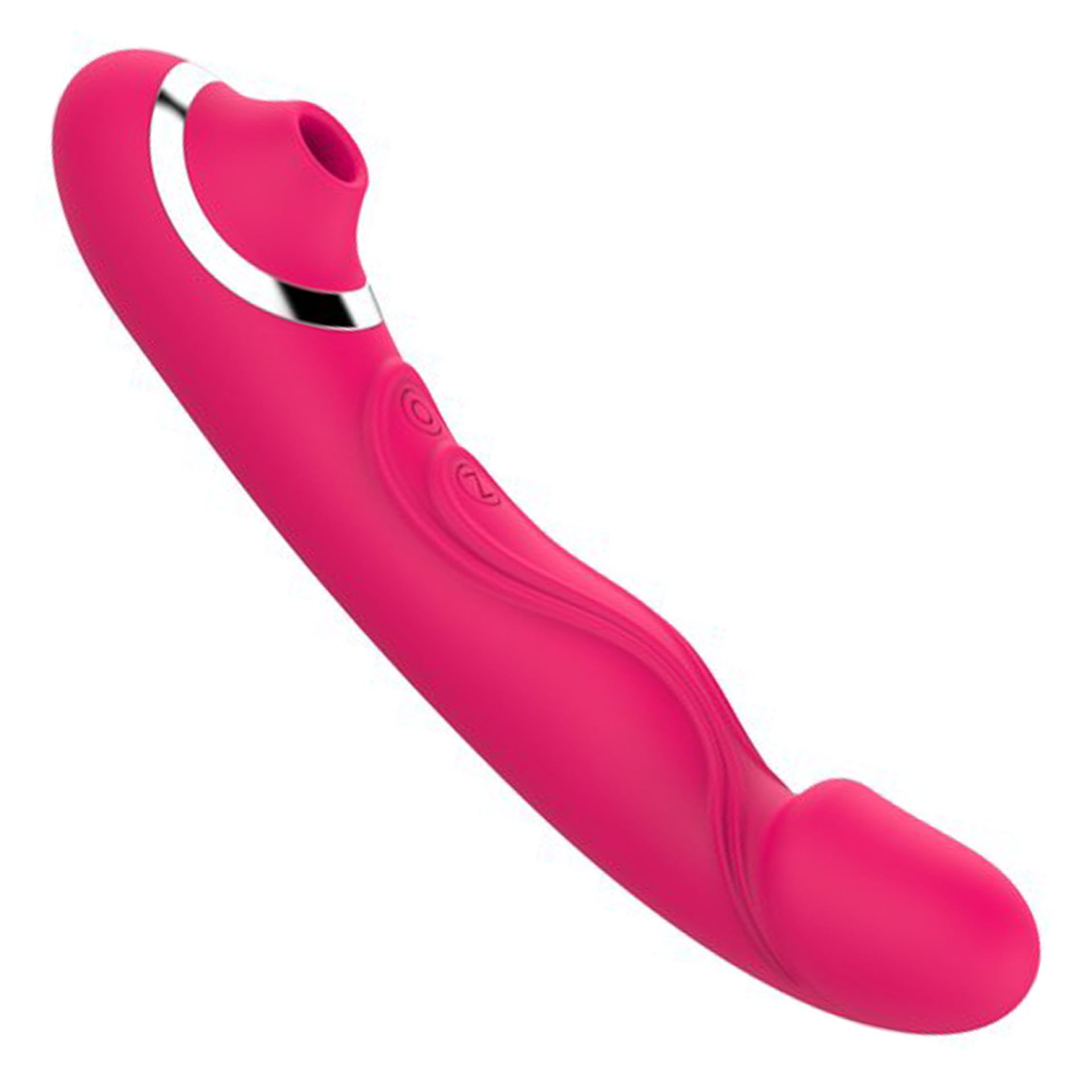 Luchtdruk vibrator 2 in 1 21,7cm roze