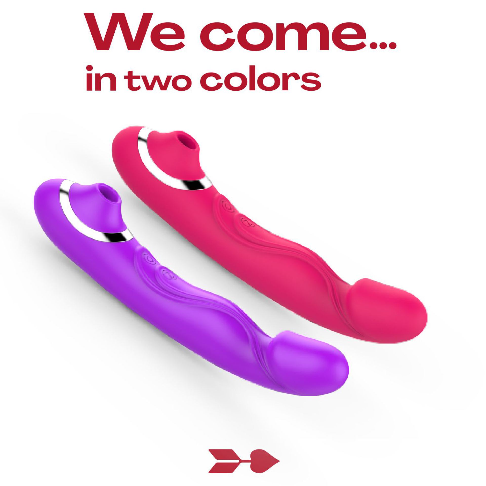 Luchtdruk vibrator 2in1 21,7cm roze bestellen