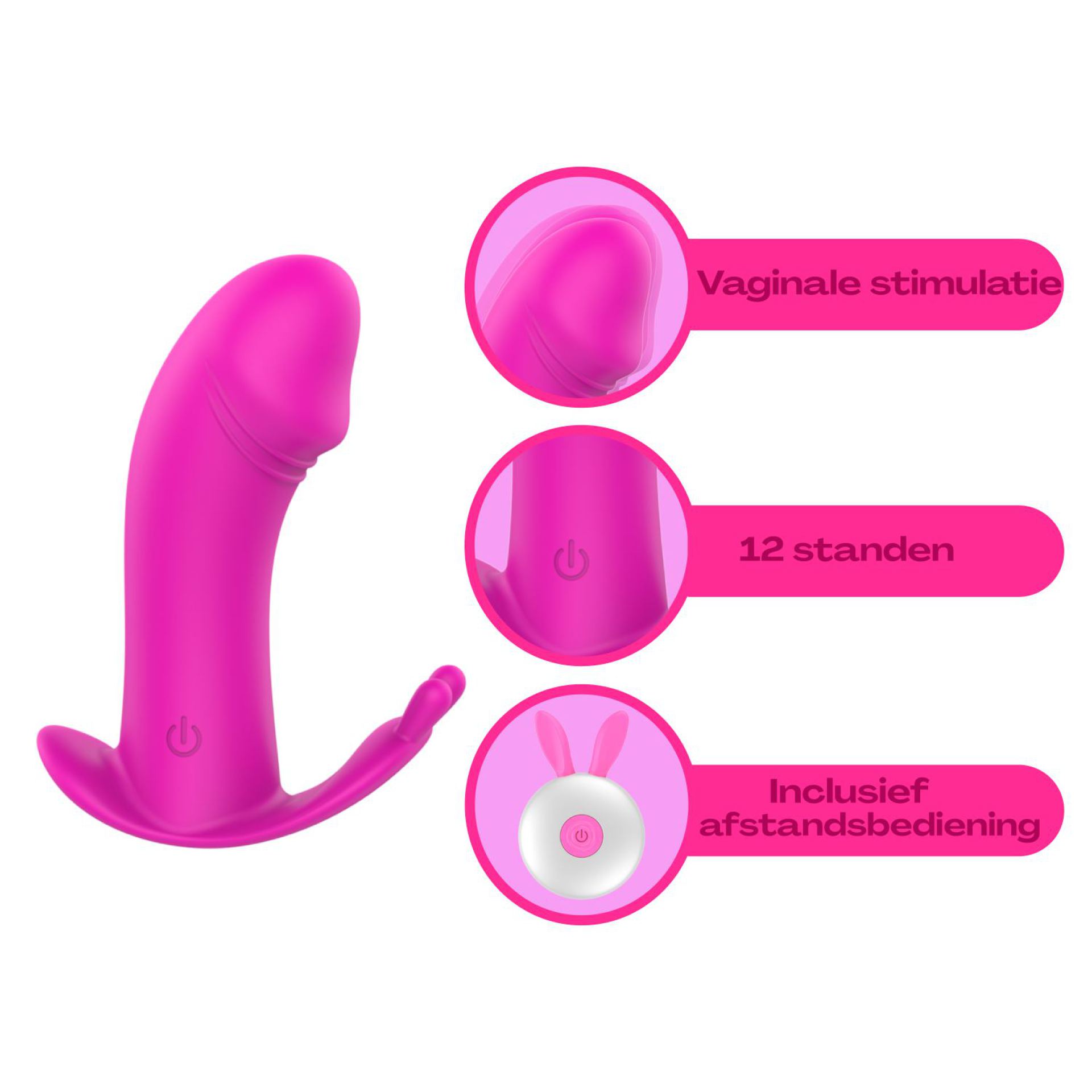 Tarzan vibrator 2in1 11,9cm roze goedkoop