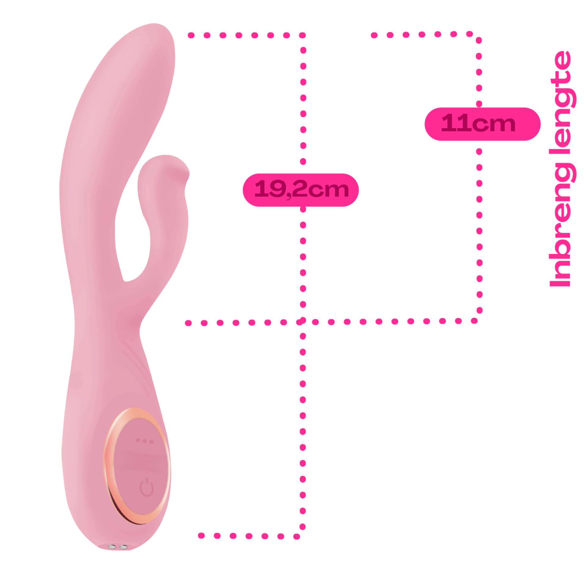 Tarzan vibrator 19,2cm lichtroze kopen