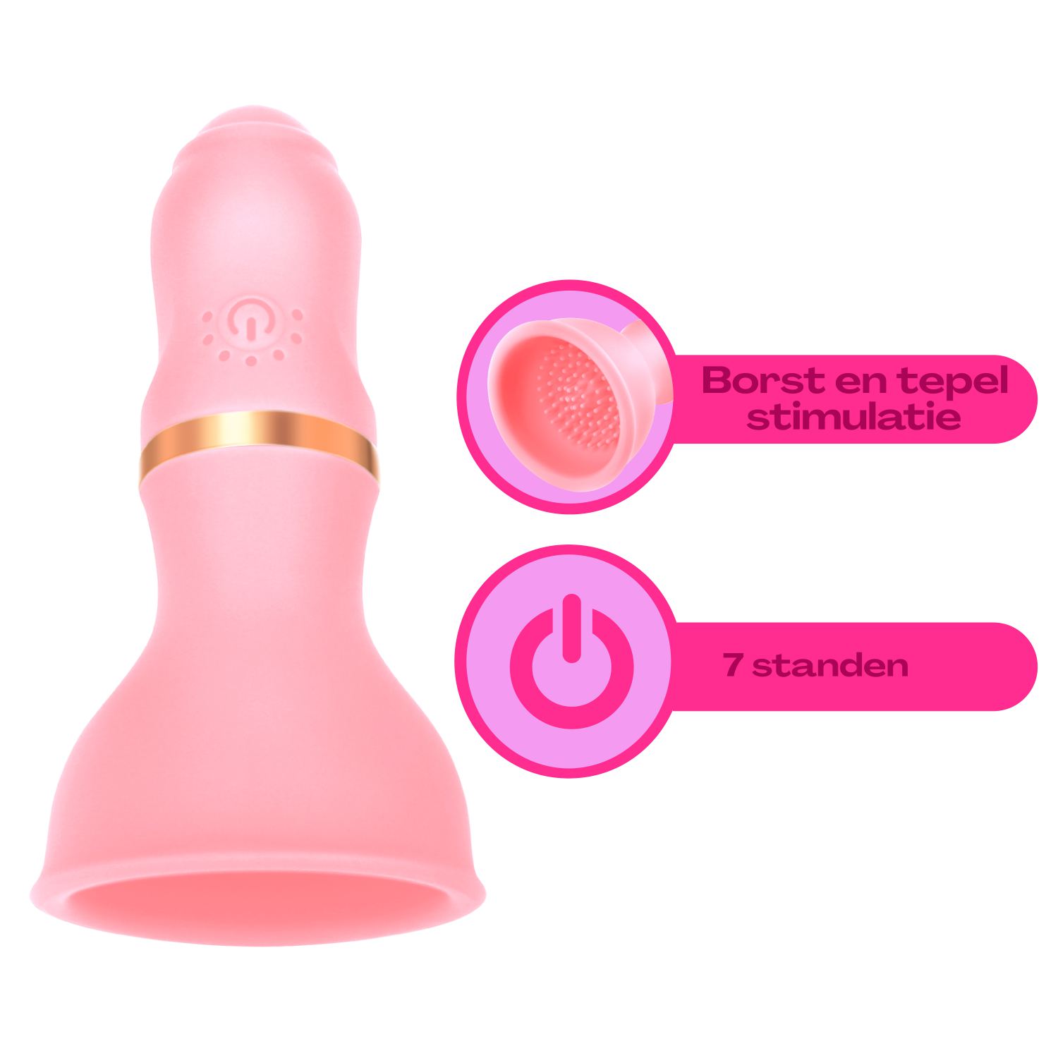 goedkope  Borst en tepel vibrator Roze