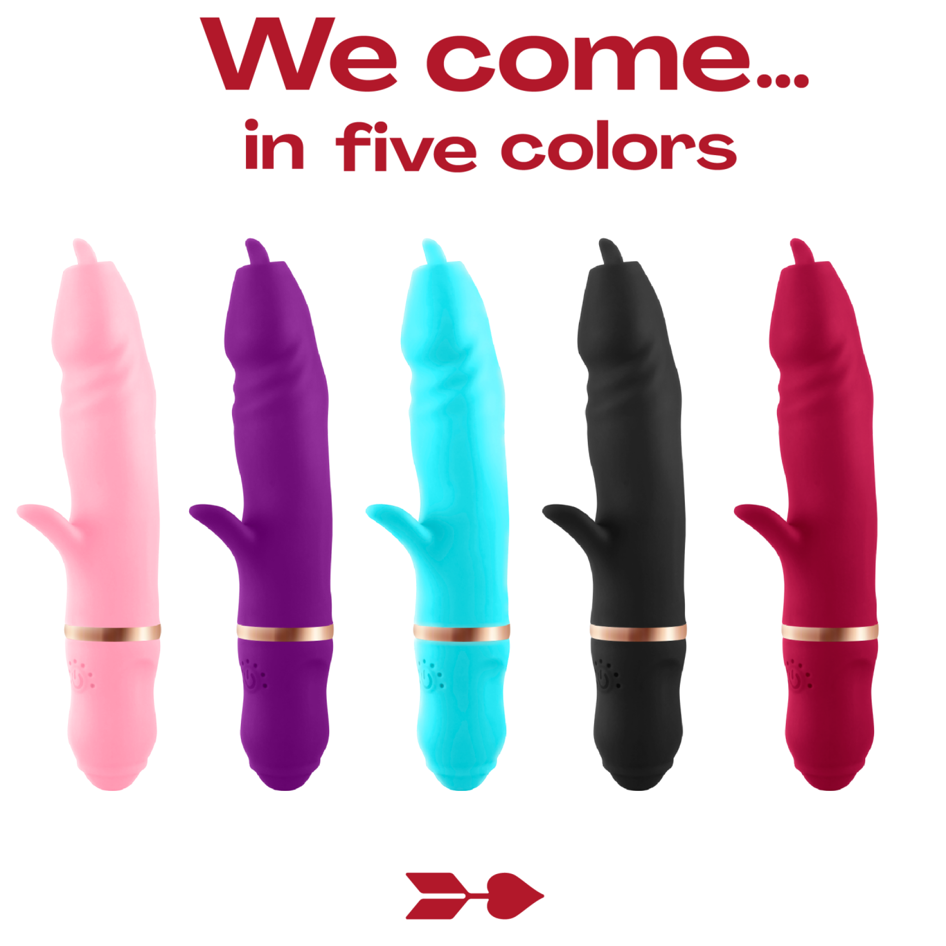 Tarzan vibrator tong 22,7cm rood