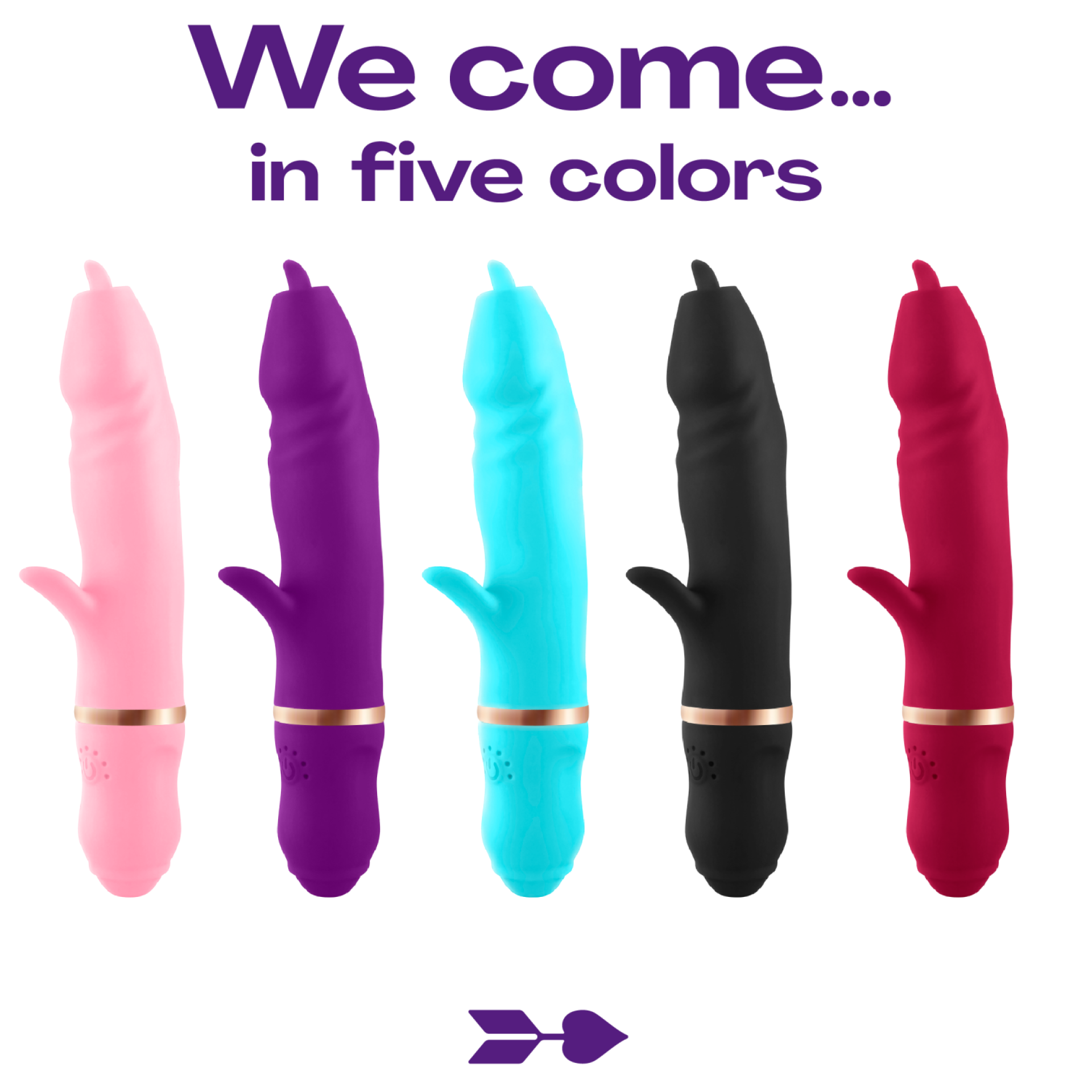 Tarzan vibrator tong 22,7cm paars