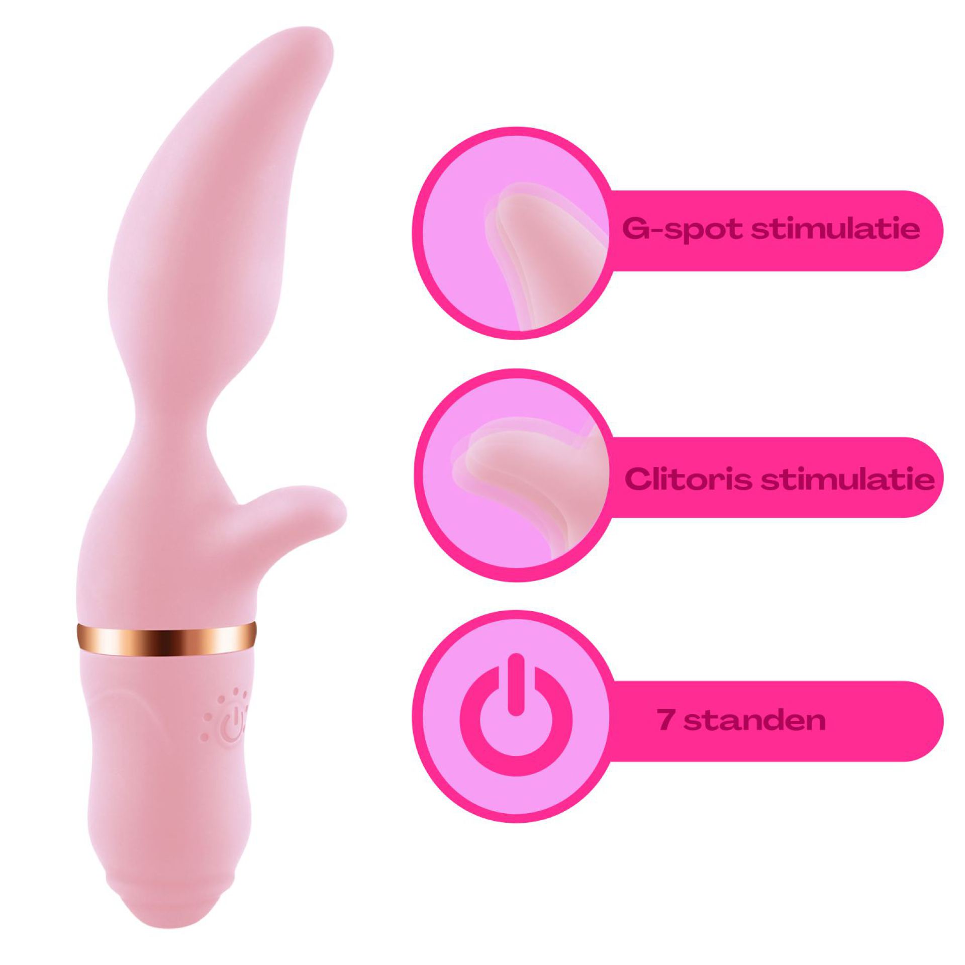 Tarzan vibrator mangovorm lichtroze kopen