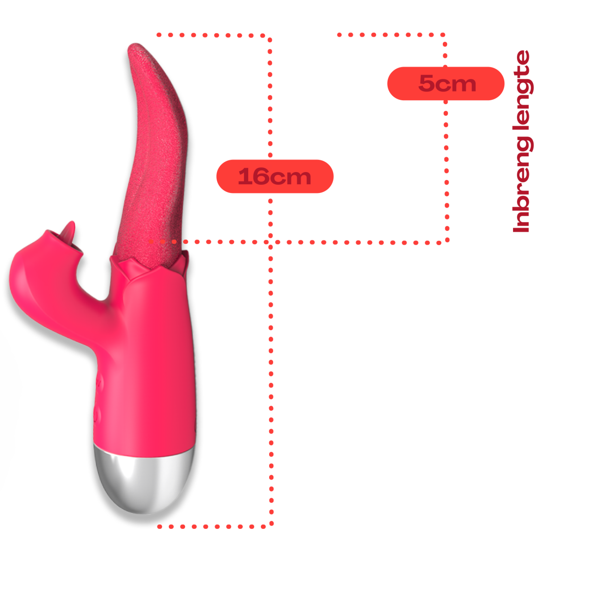 Tarzan vibrator tong 16cm roze kopen
