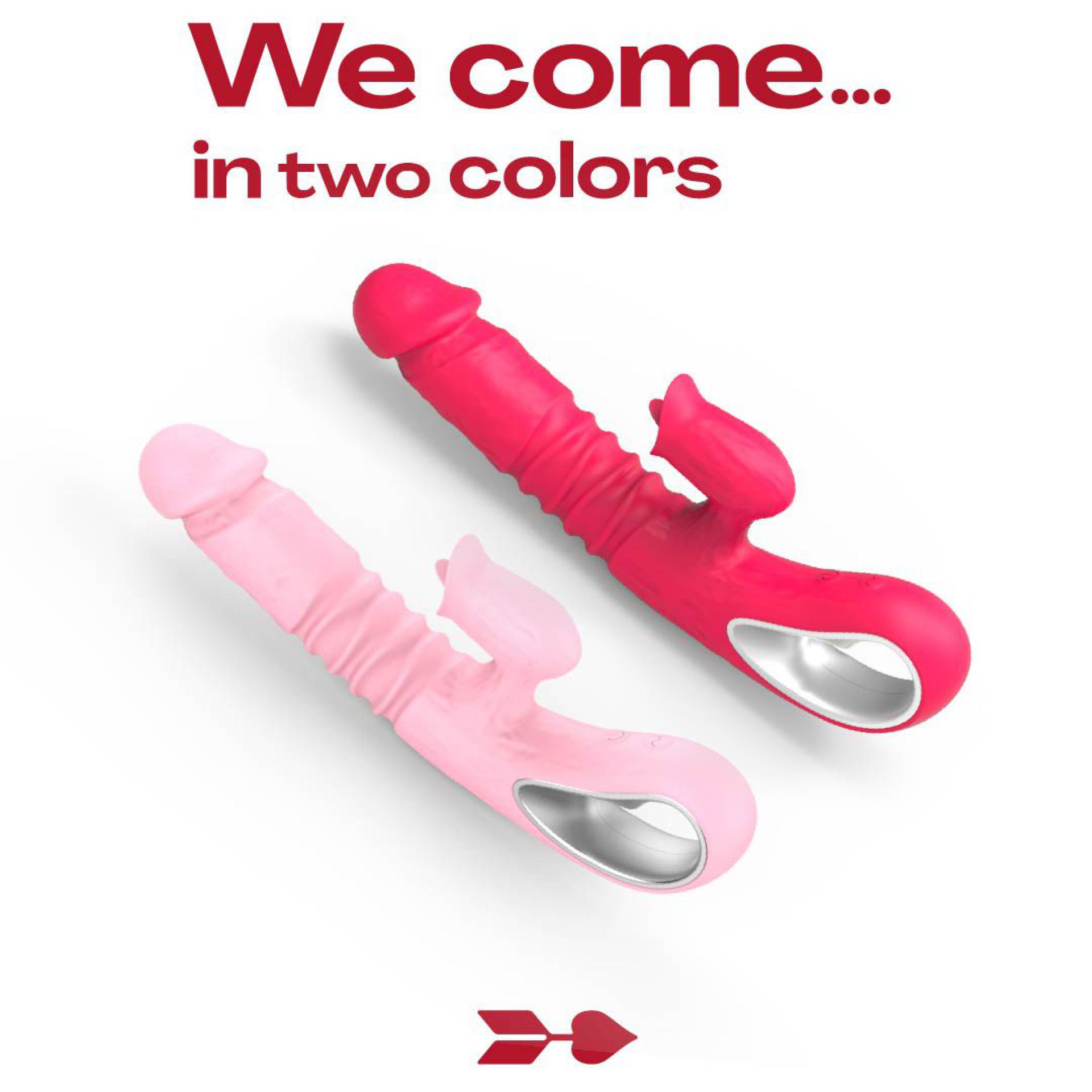Stotende tarzan vibrator roze 27cm