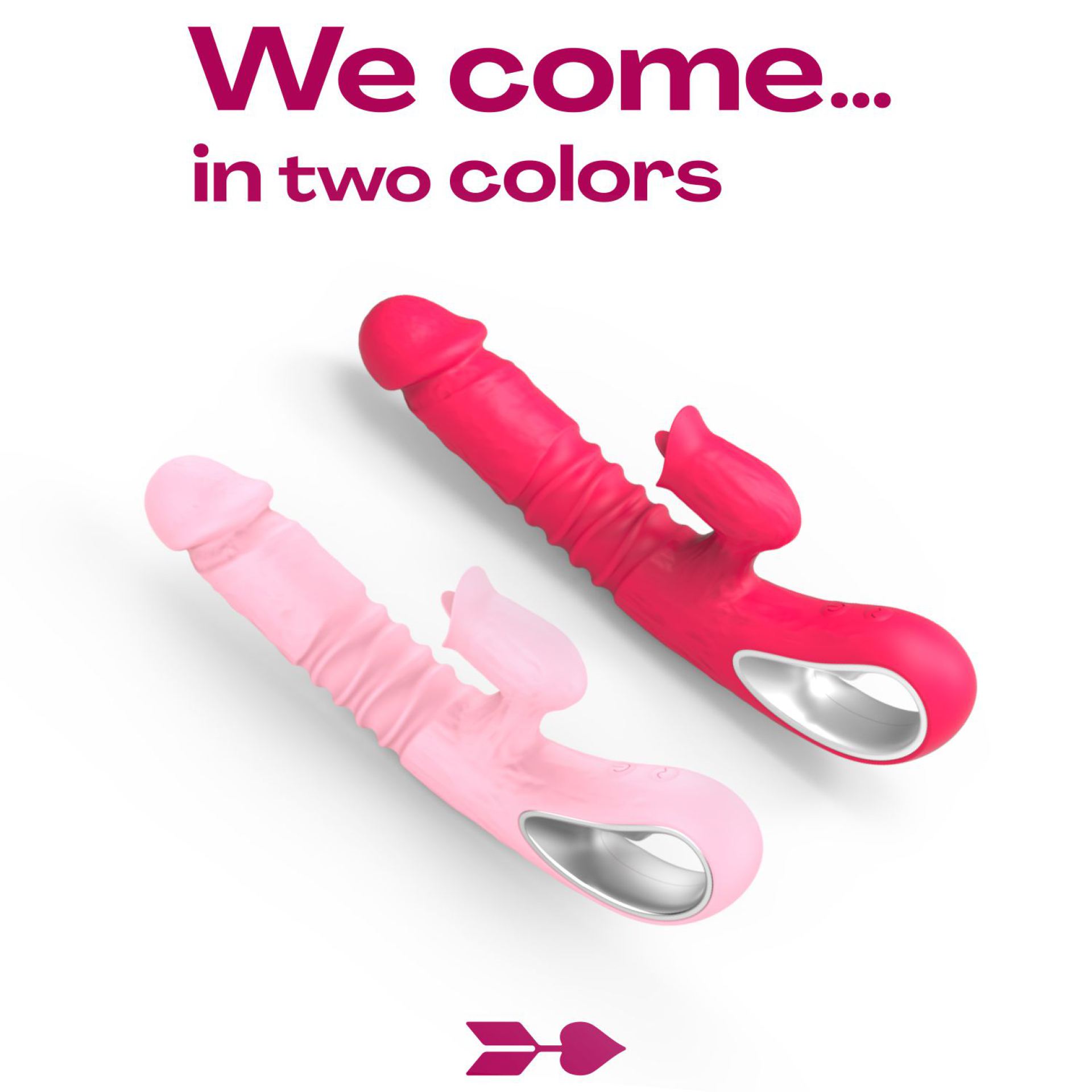 Stotende tarzan vibrator lichtroze 27cm