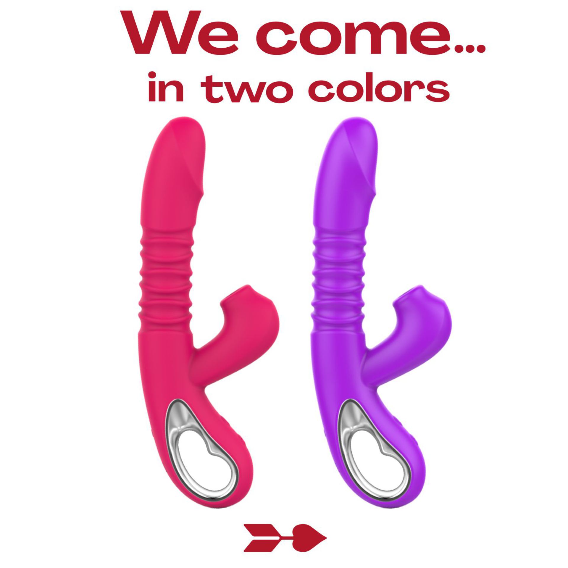 Stotende luchtdrukvibrator roze 23,7cm