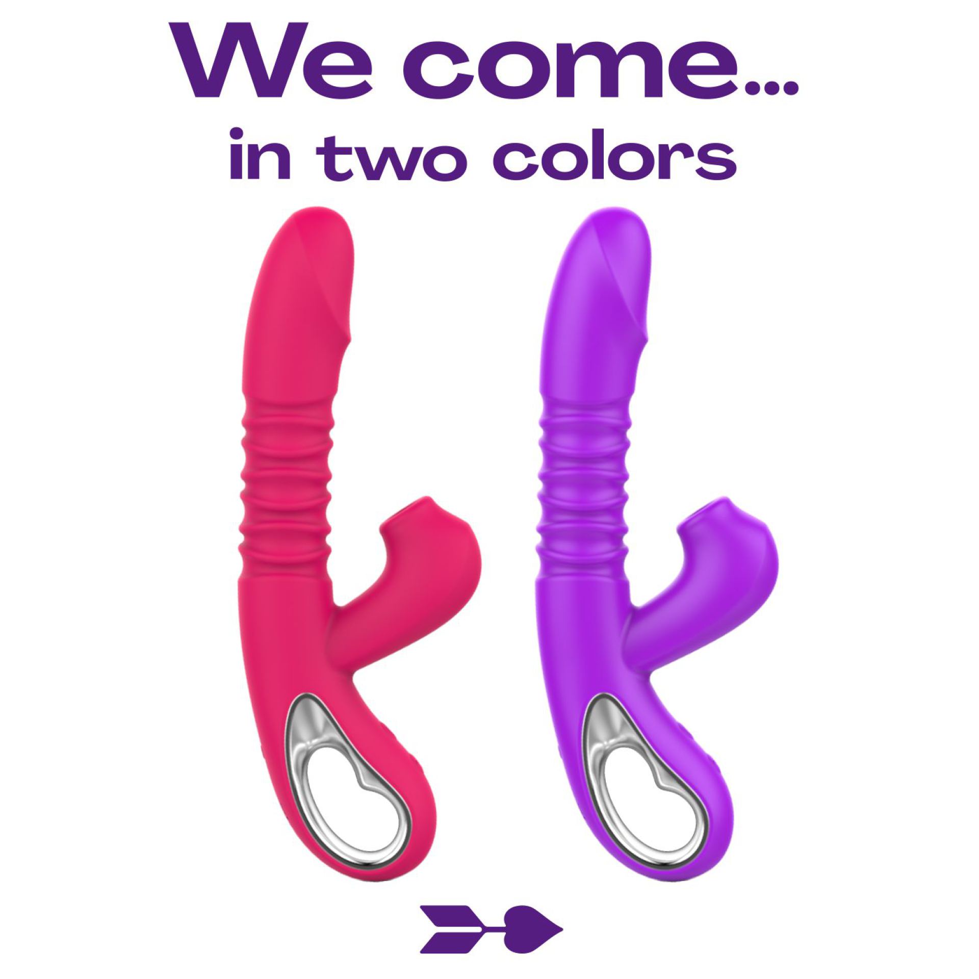 Stotende luchtdrukvibrator paars 23,7cm