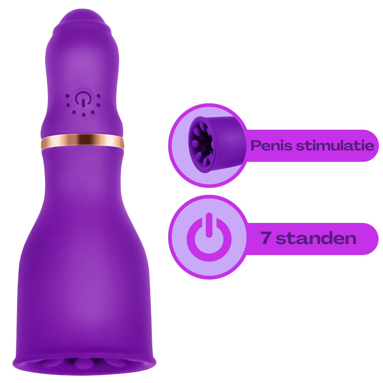 Vibrerende penis vibrator paars kopen