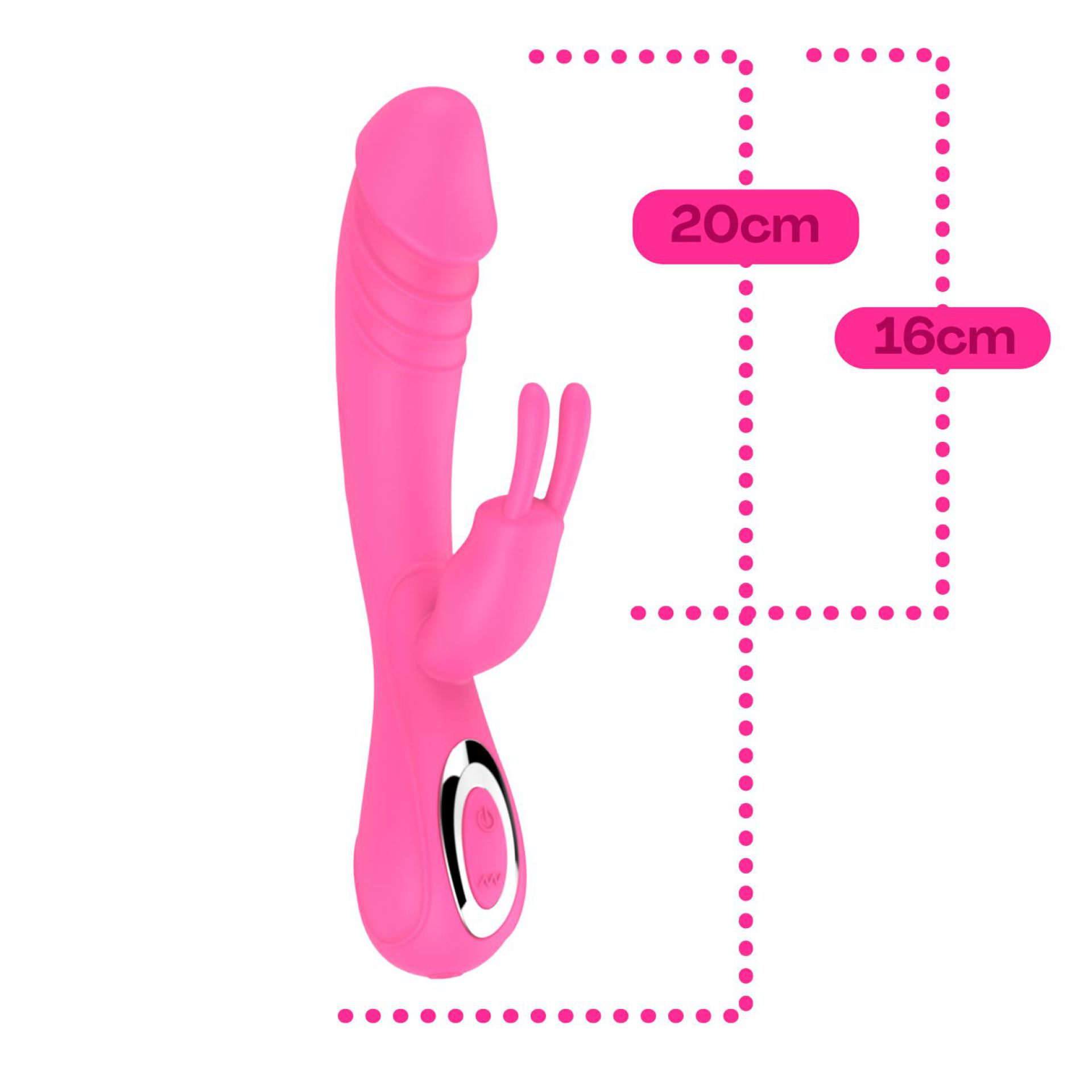 Tarzan vibrator 2in1 20cm lichtroze kopen