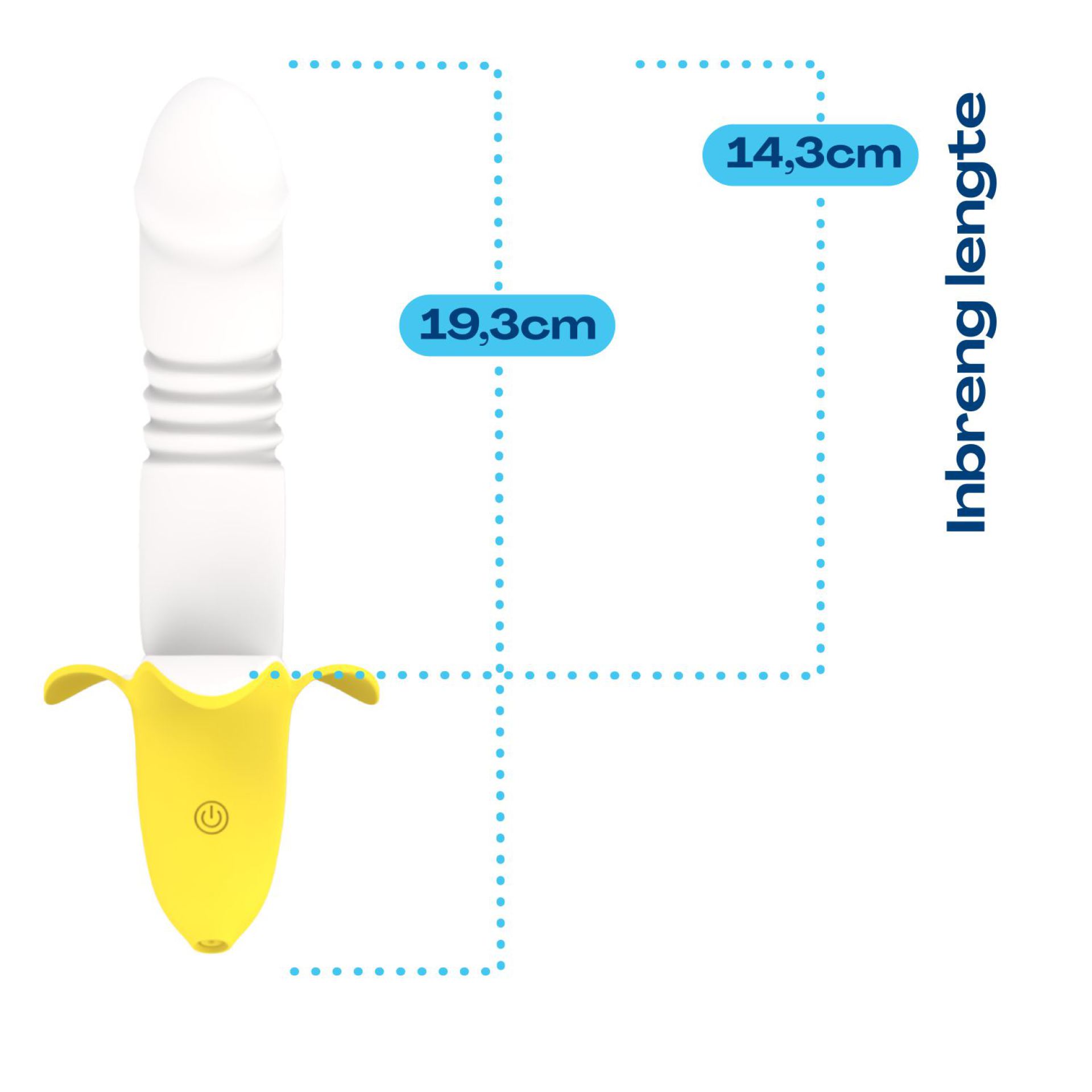 Stotende vibrator banaan 19,3cm kopen