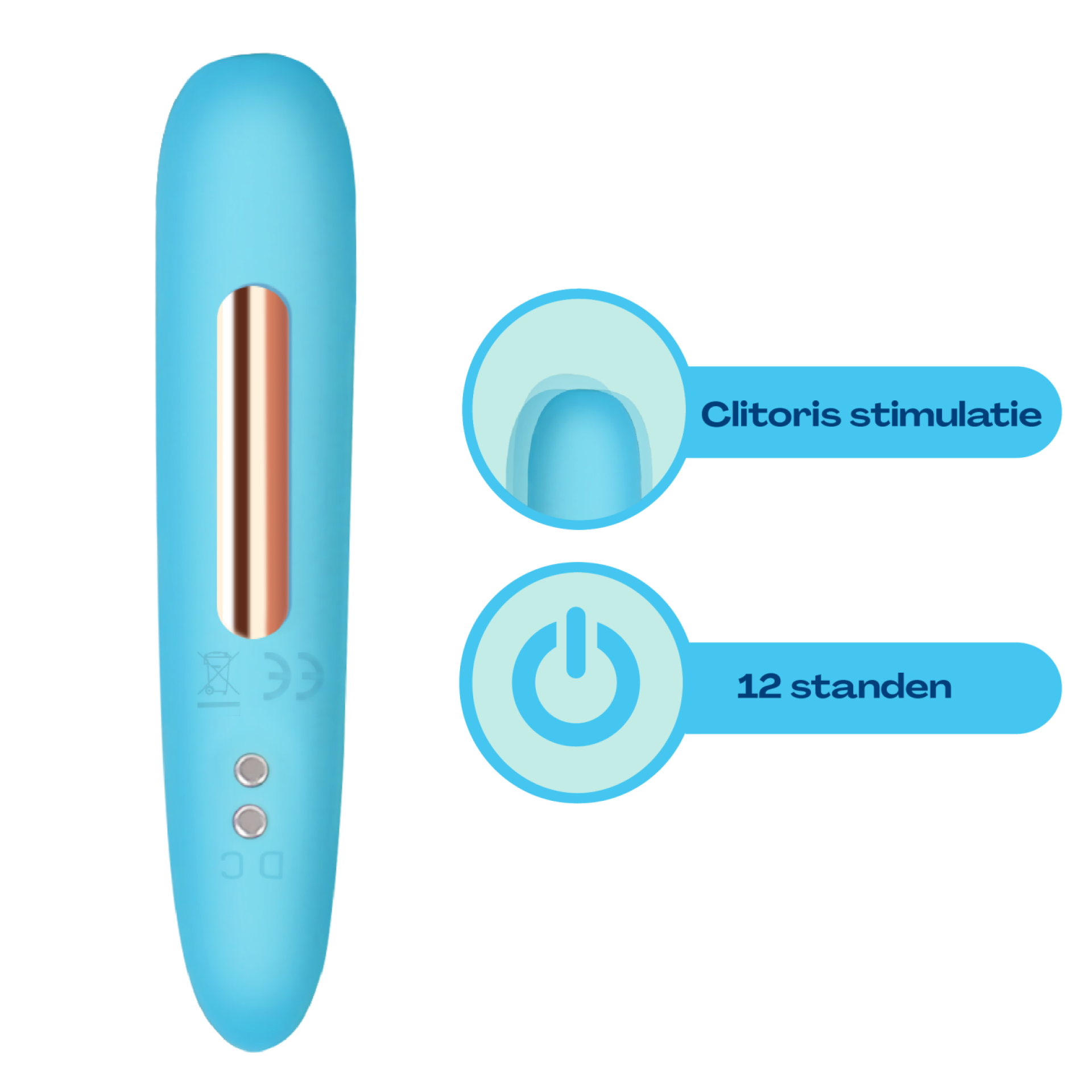 Bullet vibrator 10cm blauw goedkoop