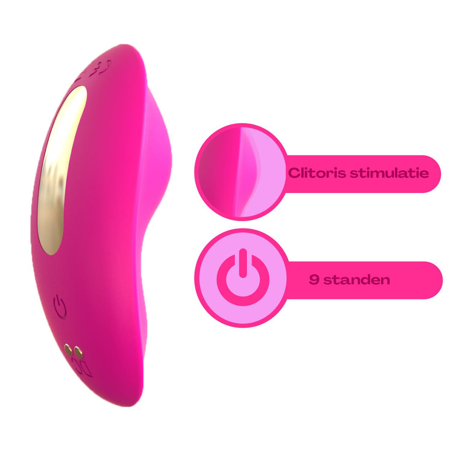 Draagbare vibrator met app roze goedkoop