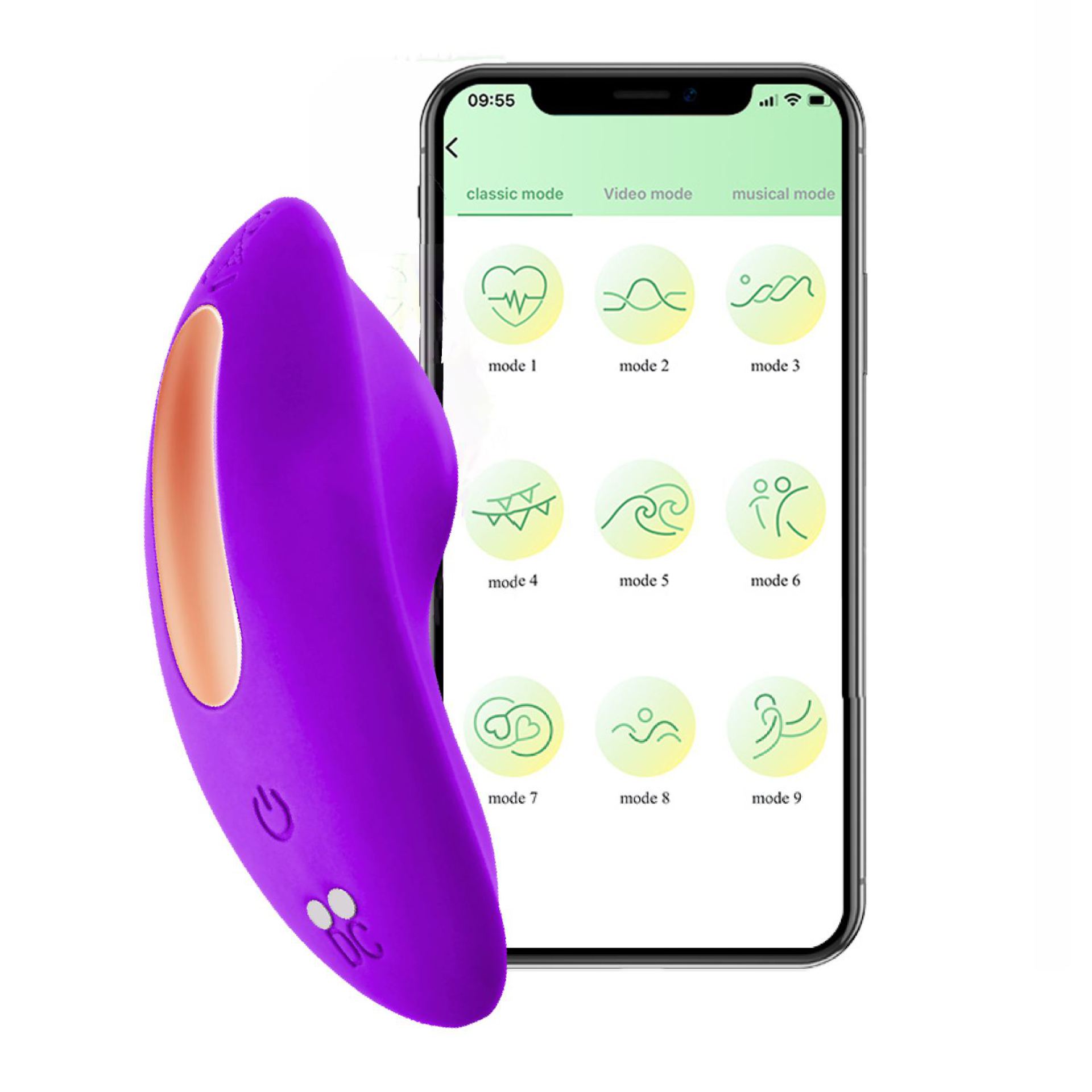 Draagbare vibrator met app paars online