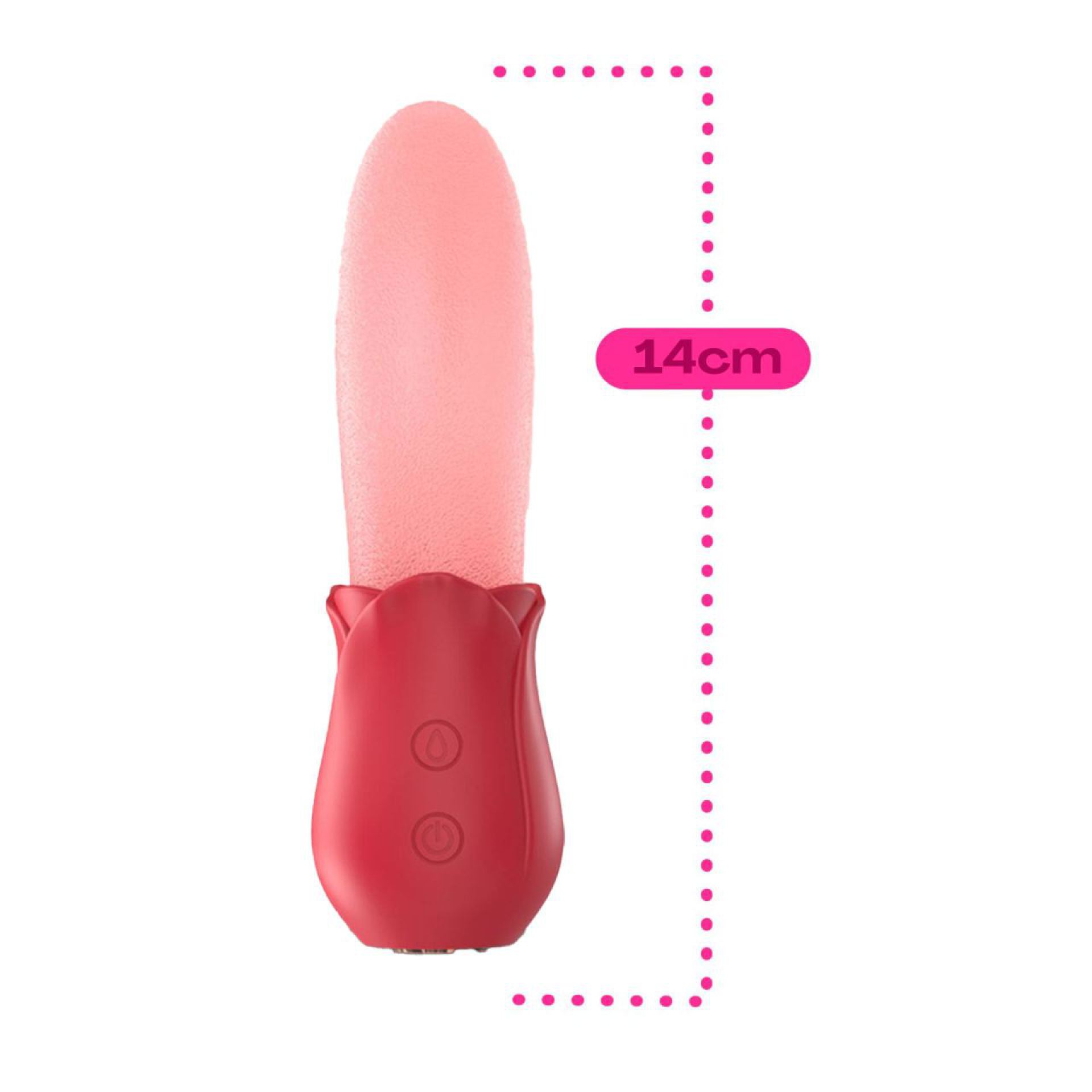 14cm tong vibrator rood