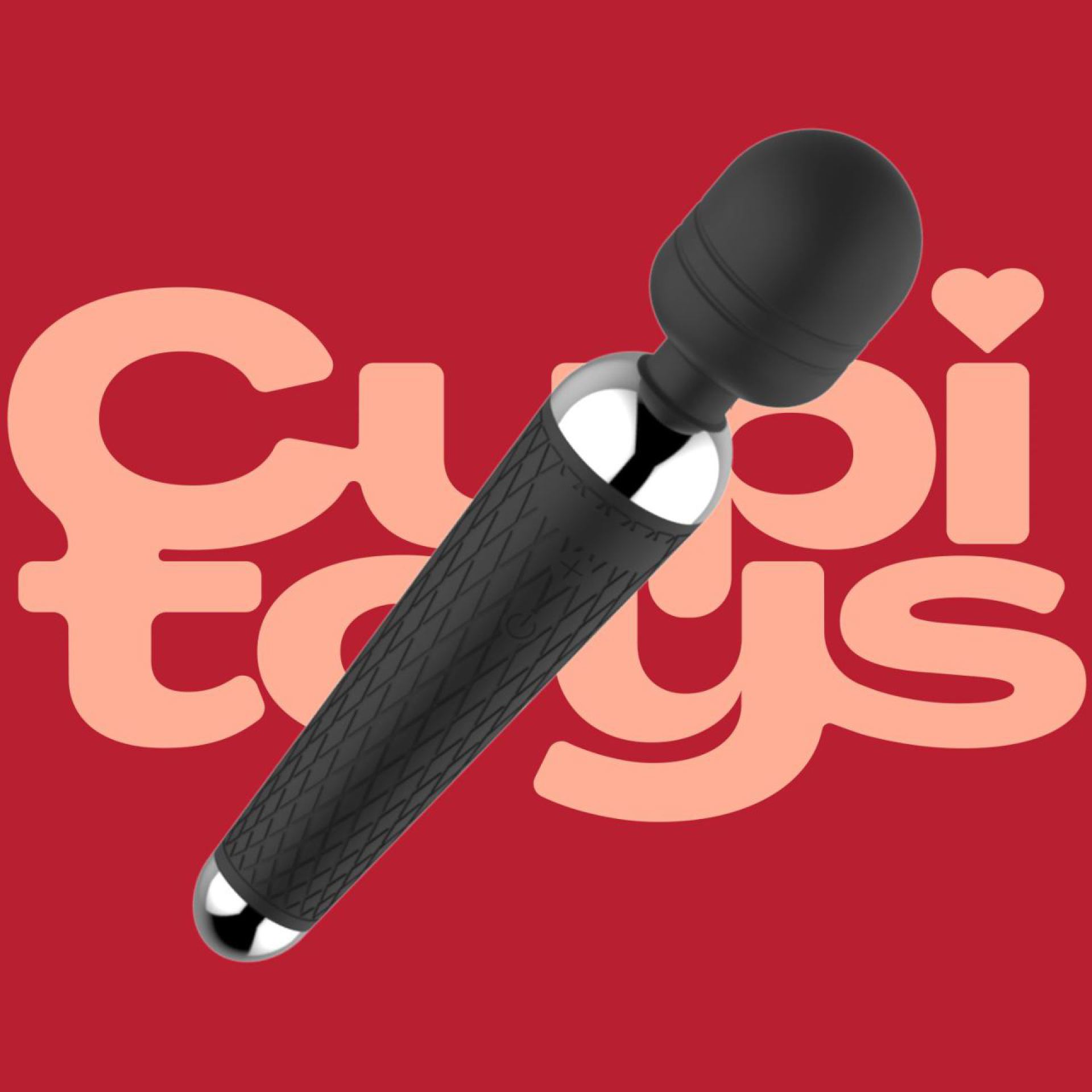 20cm Zwart wand vibrator met reliëf