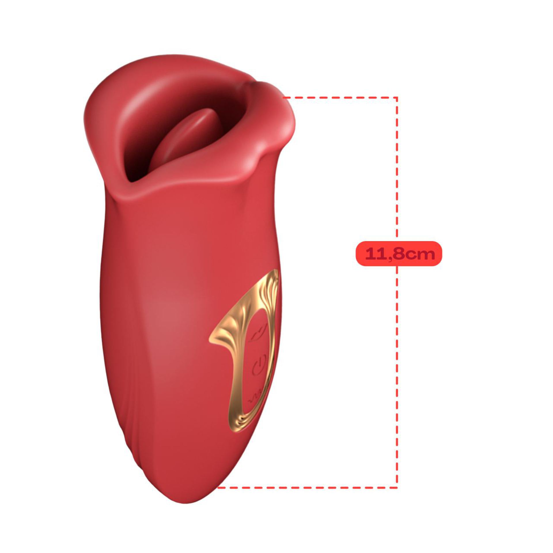 Mond vibrator rood french kiss