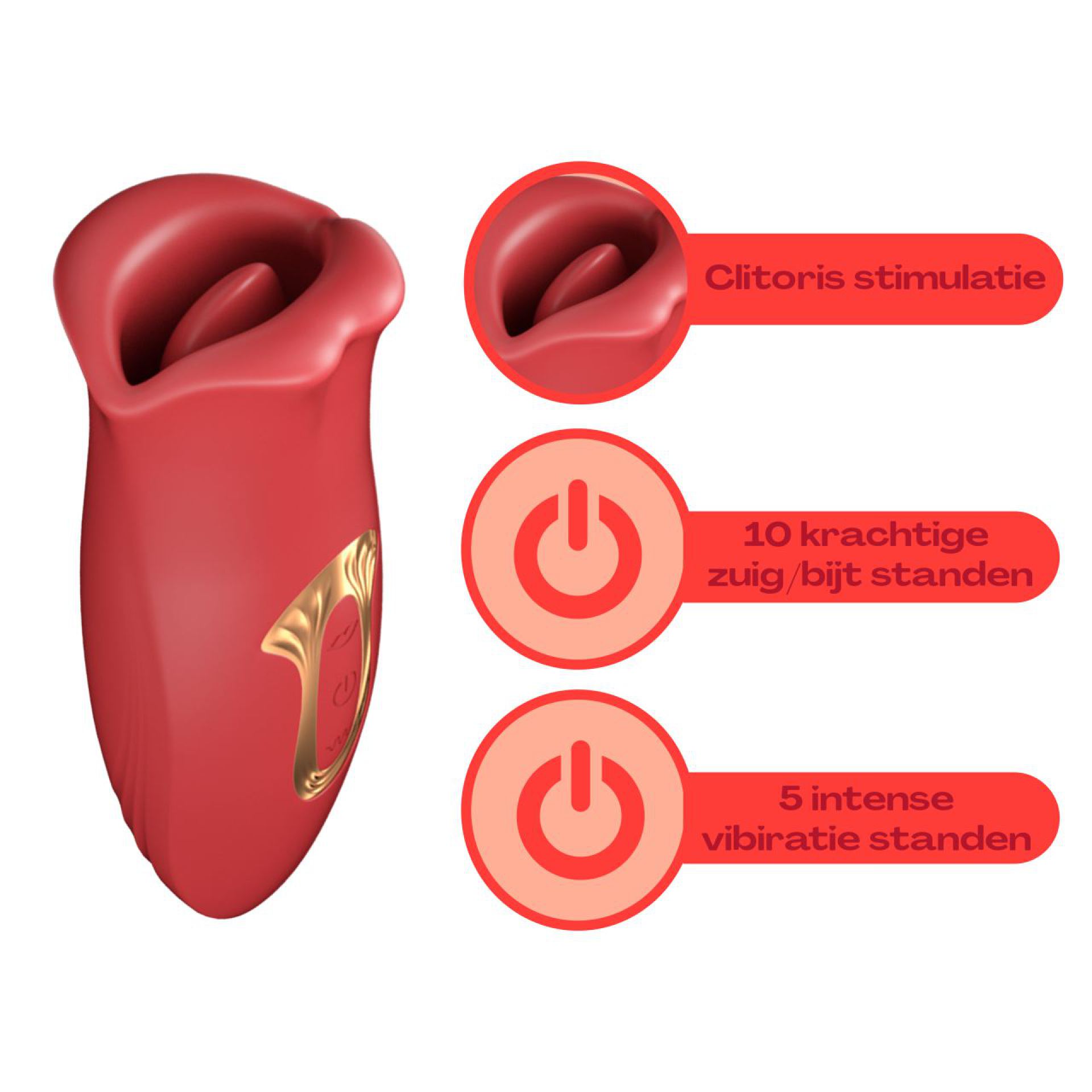 Rood mond vibrator french kiss
