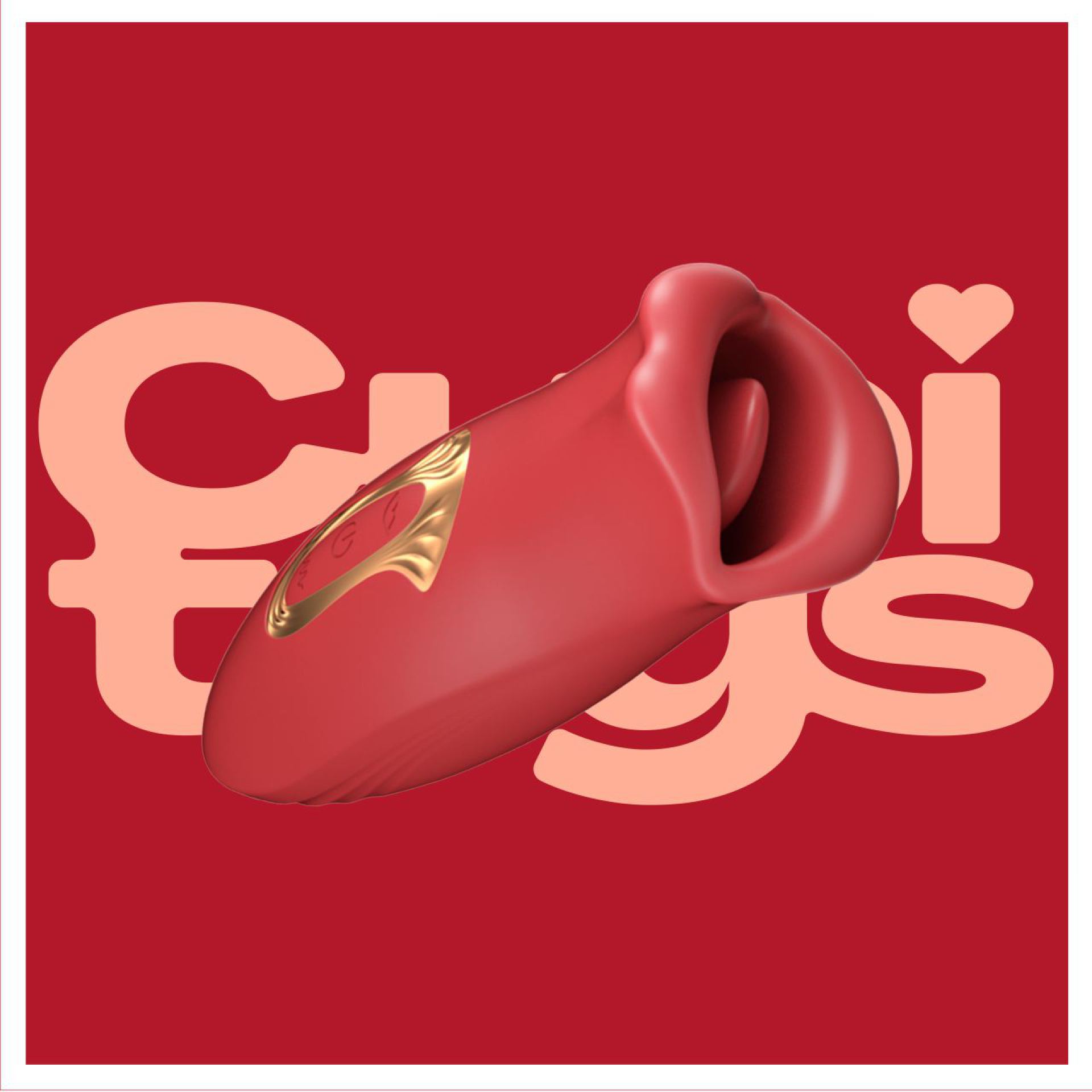 French kiss mond vibrator rood