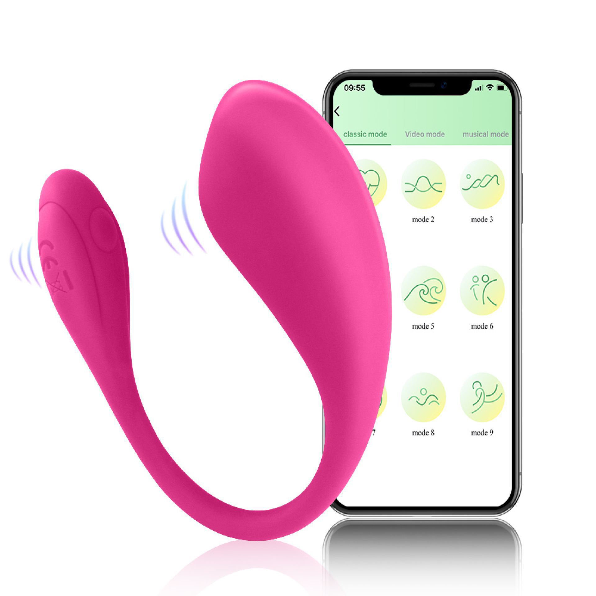 Vibrerend ei met app 9,5cm roze online