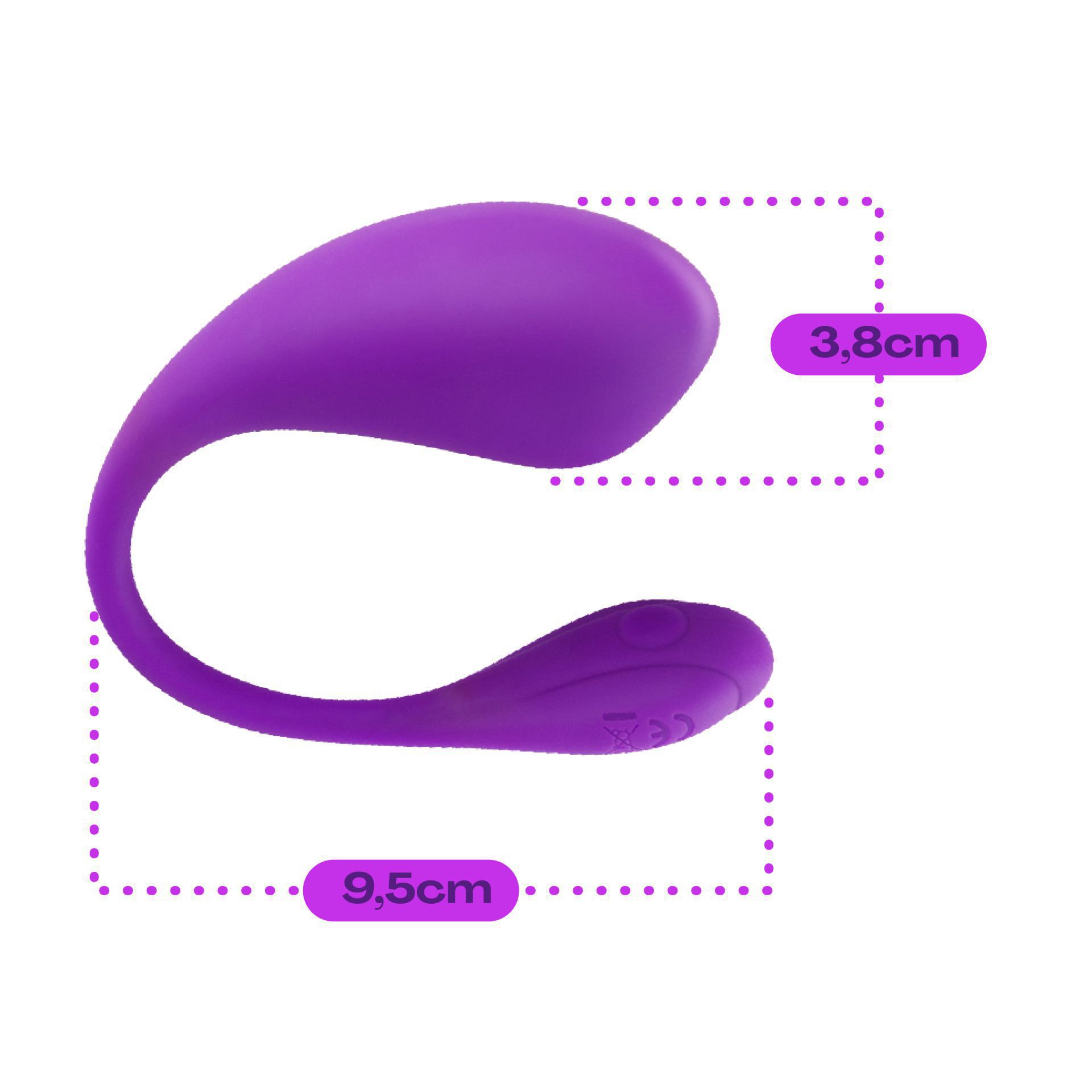 Vibrerend ei app 9,5cm paars goedkoop