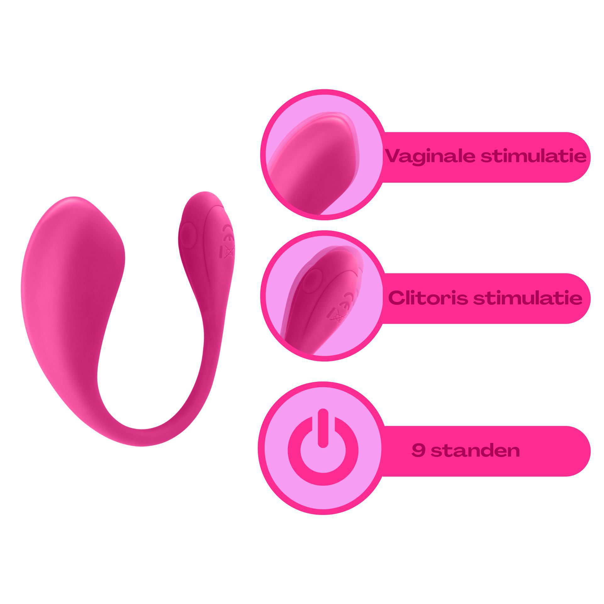 Vibrerend ei  9,5cm roze kopen