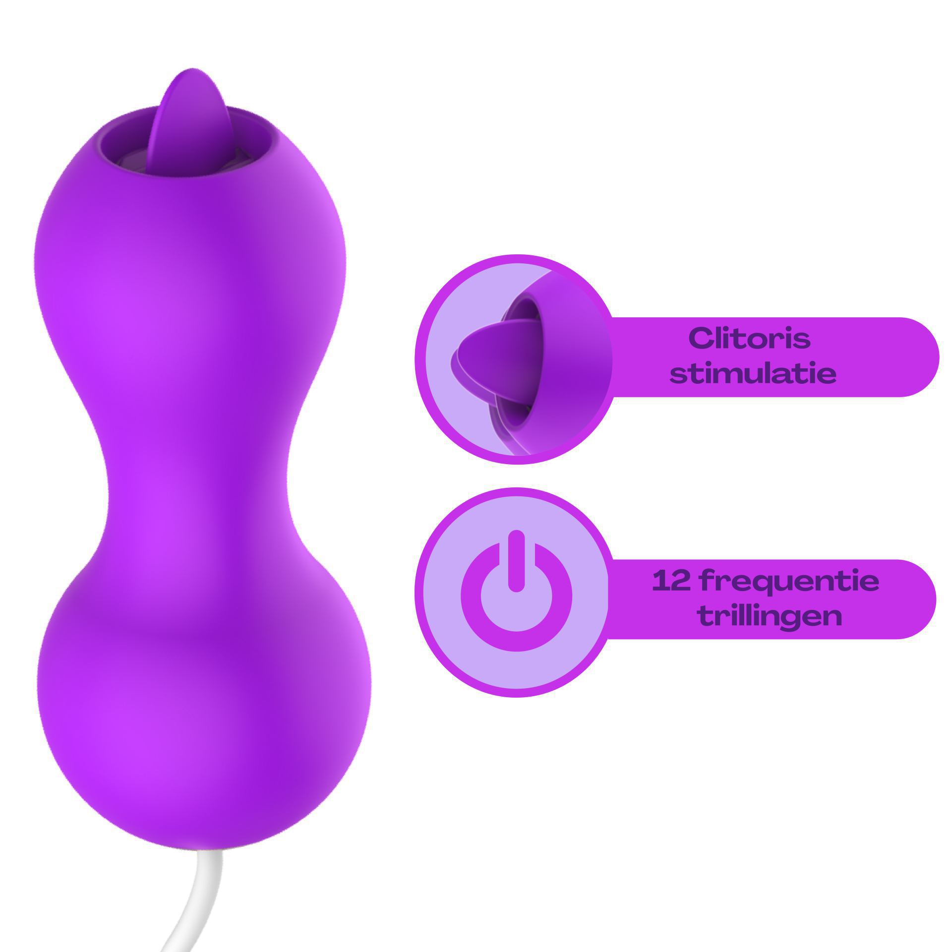Vibrerend ei tong 7cm paars goedkoop