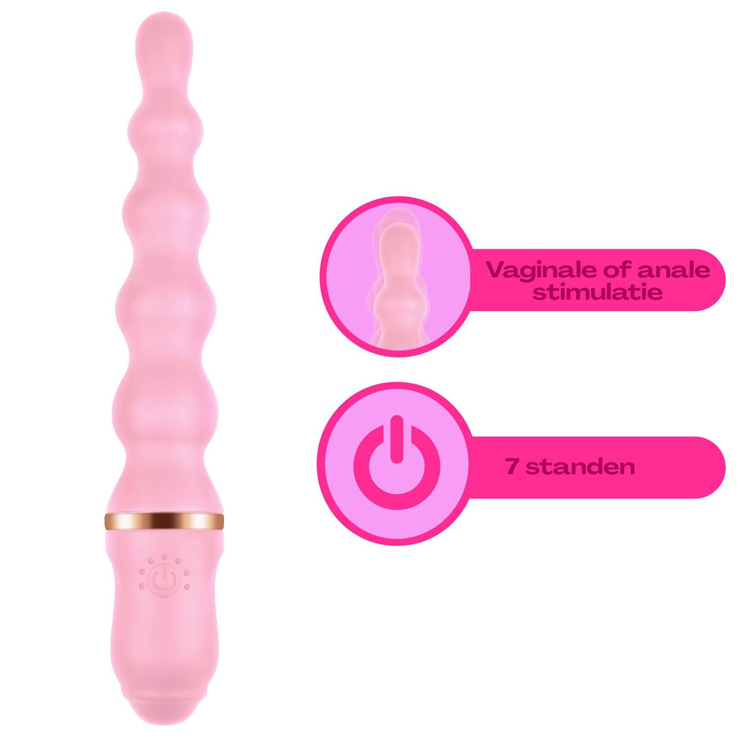 Anale vibrator - 24,9cm - Roze bestellen