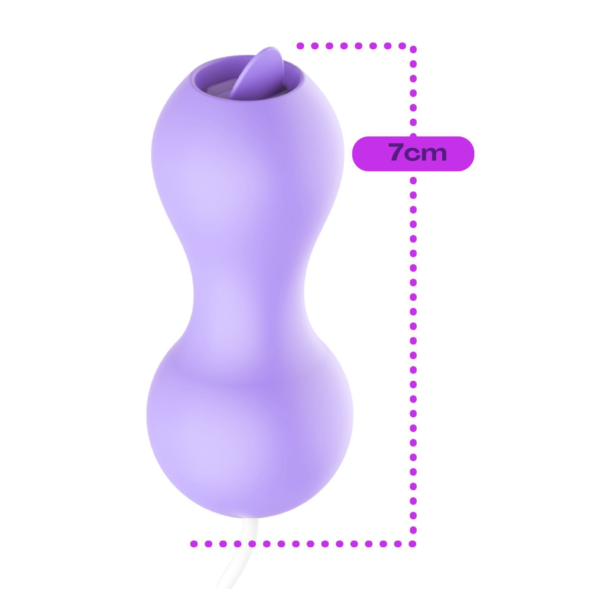 Vibrerend ei met tong 7cm lichtpaars kopen