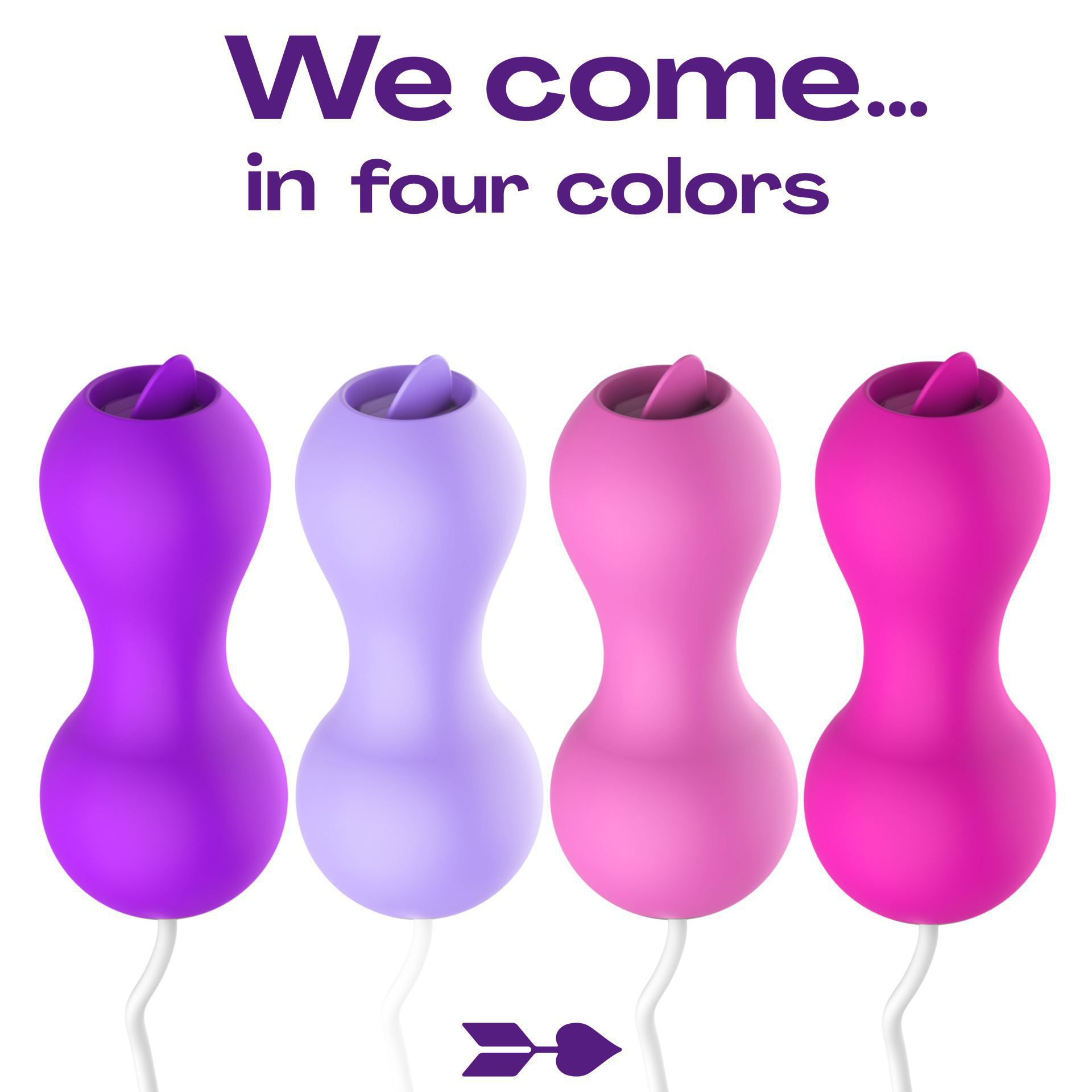 Vibrerend ei met tong lichtpaars 7cm