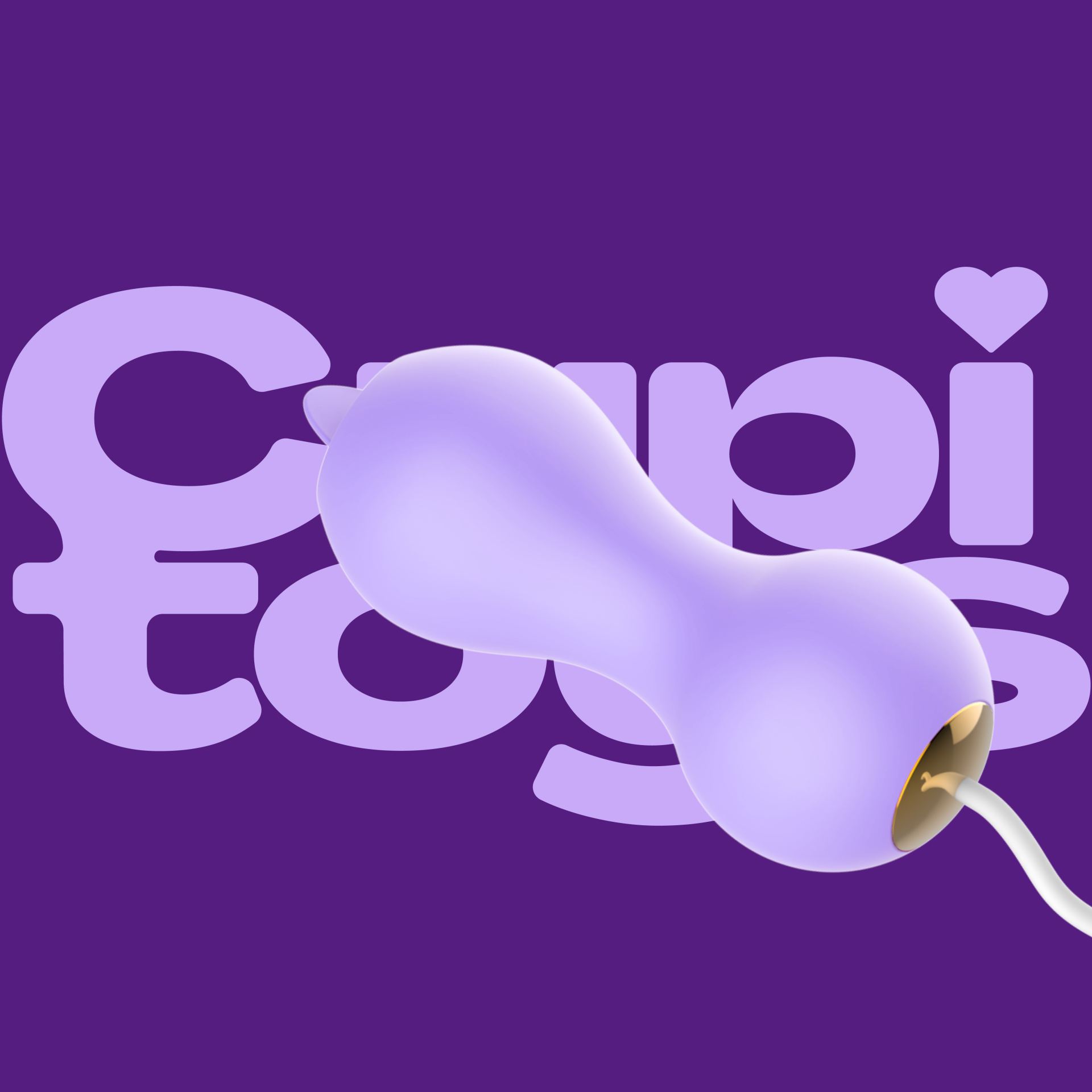 Vibrerend ei met tong lichtpaars 7cm kopen