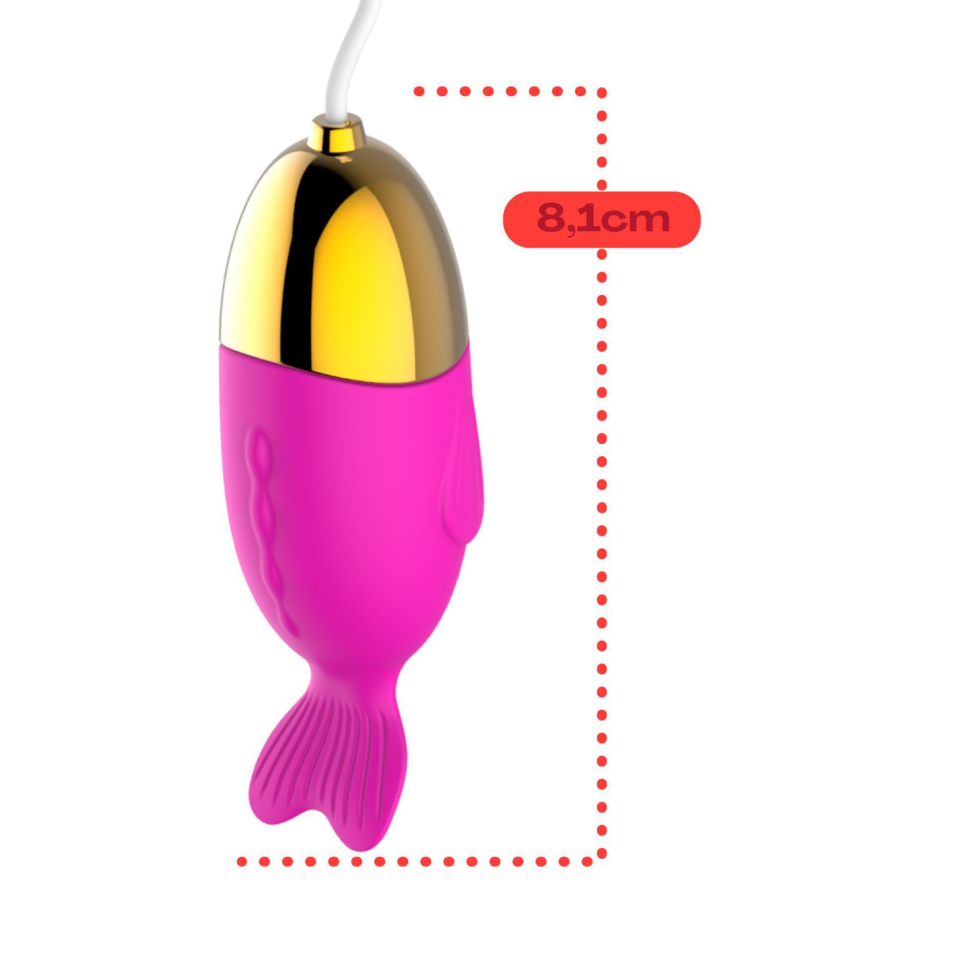 Vibrerend ei visvorm 8,1cm roze kopen