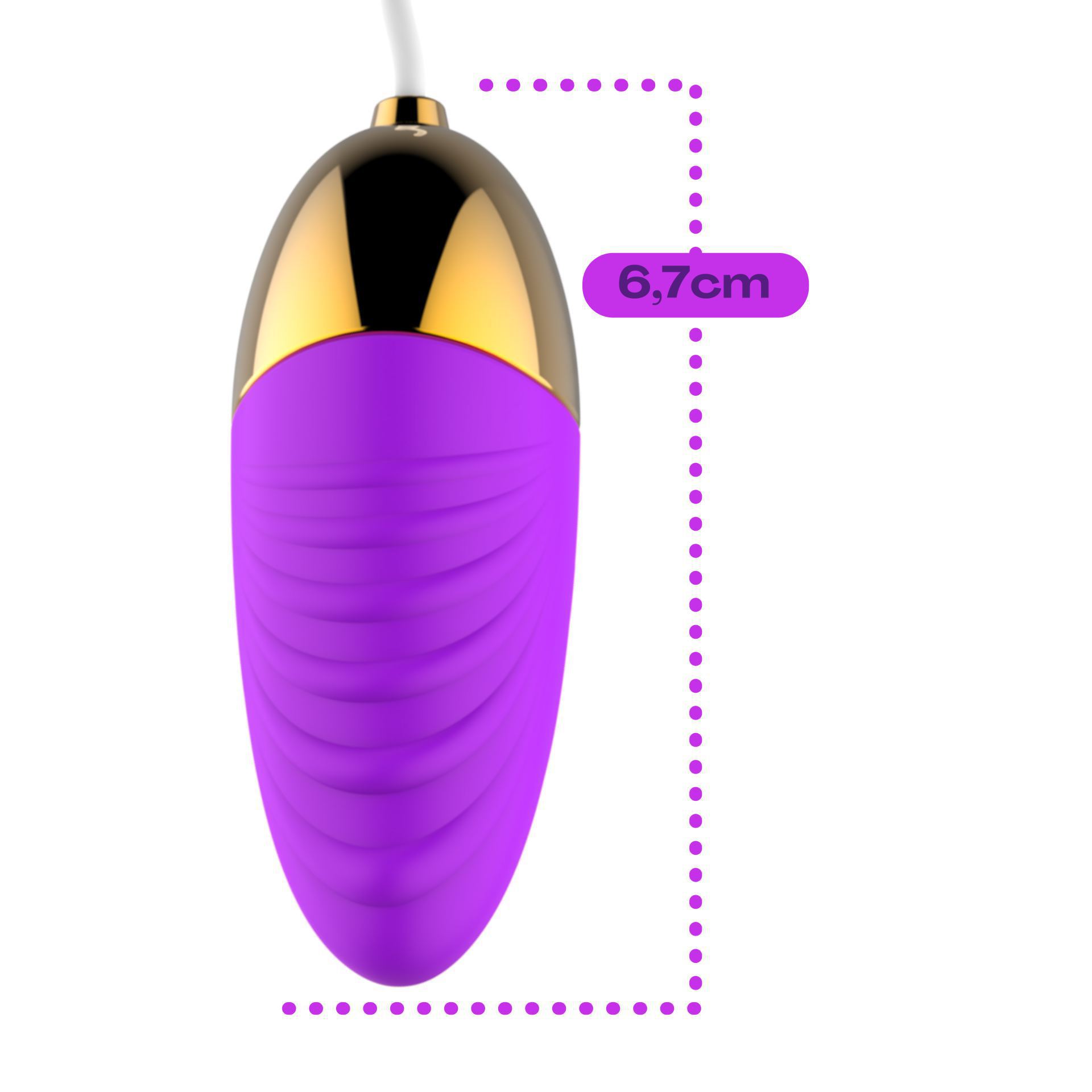 Vibrerend ei 6,7cm paars kopen