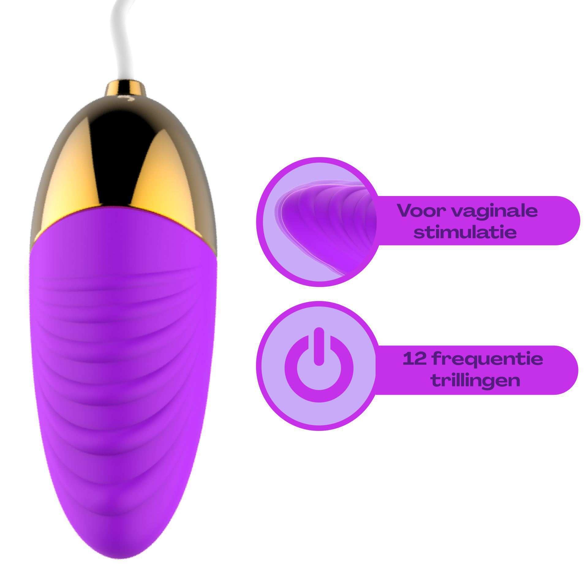 Vibrerend ei 6,7cm paars goedkoop