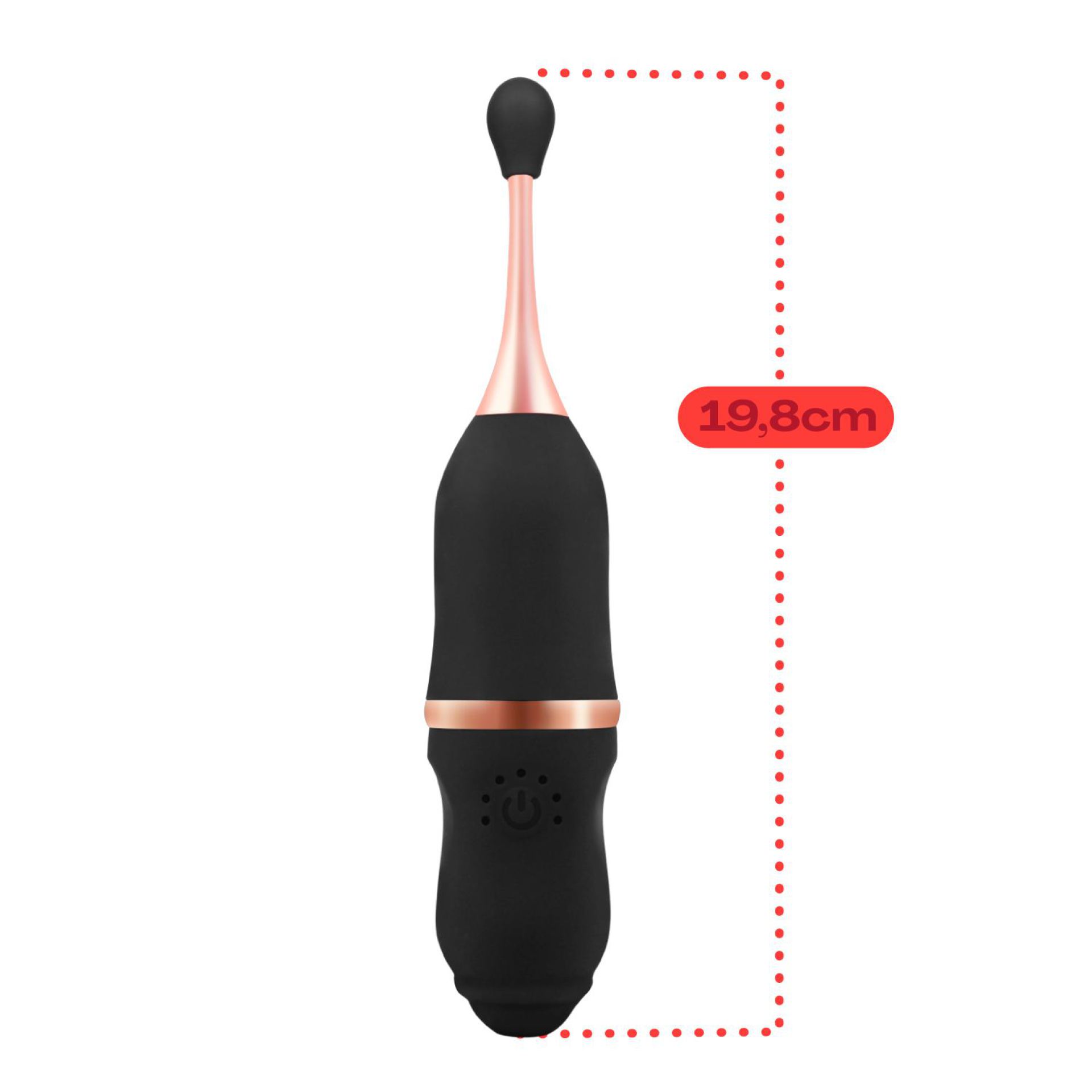 Pinpoint clitoris vibrator 19,8cm zzwart