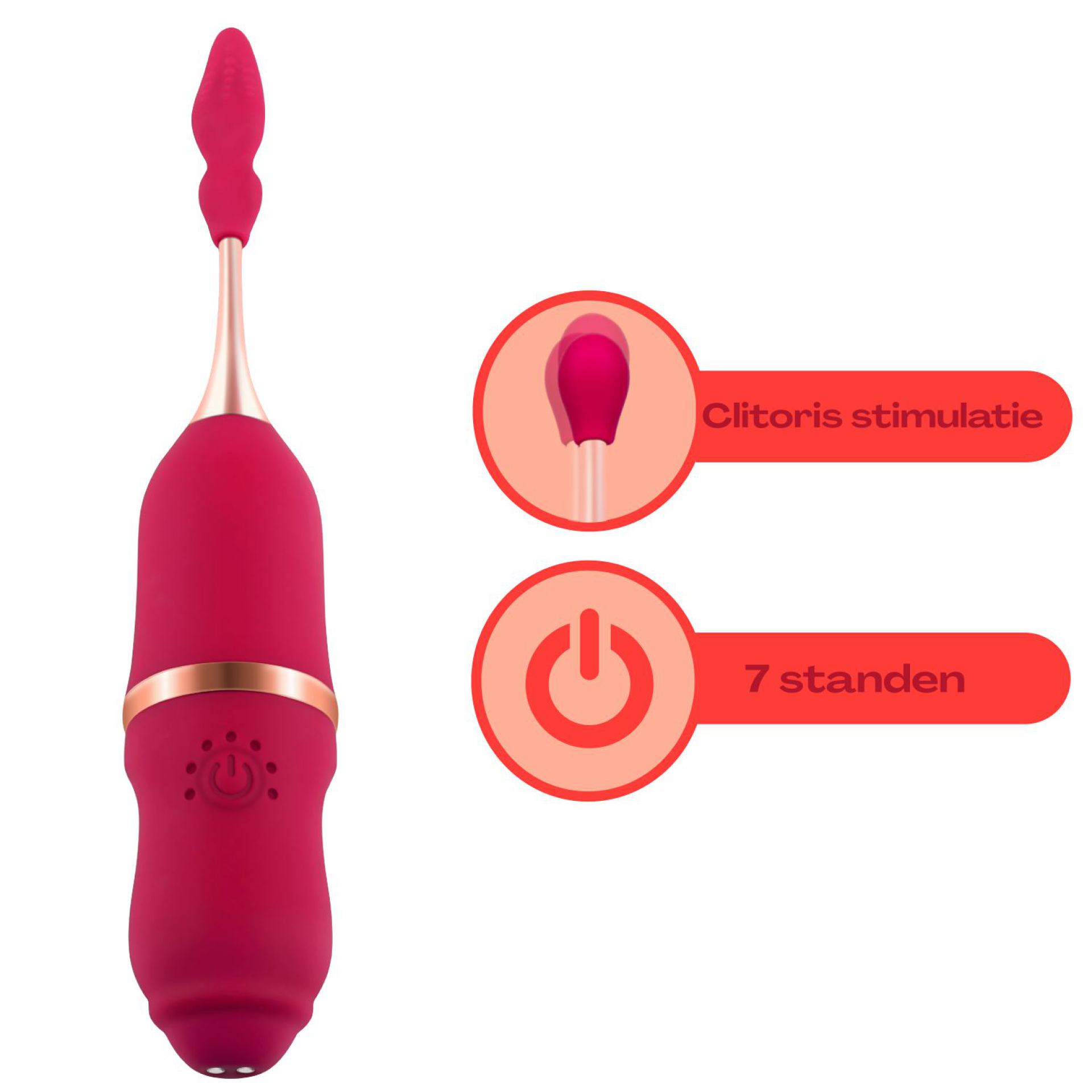 Goedkope Pinpoint clitoris vibrator 19,8cm