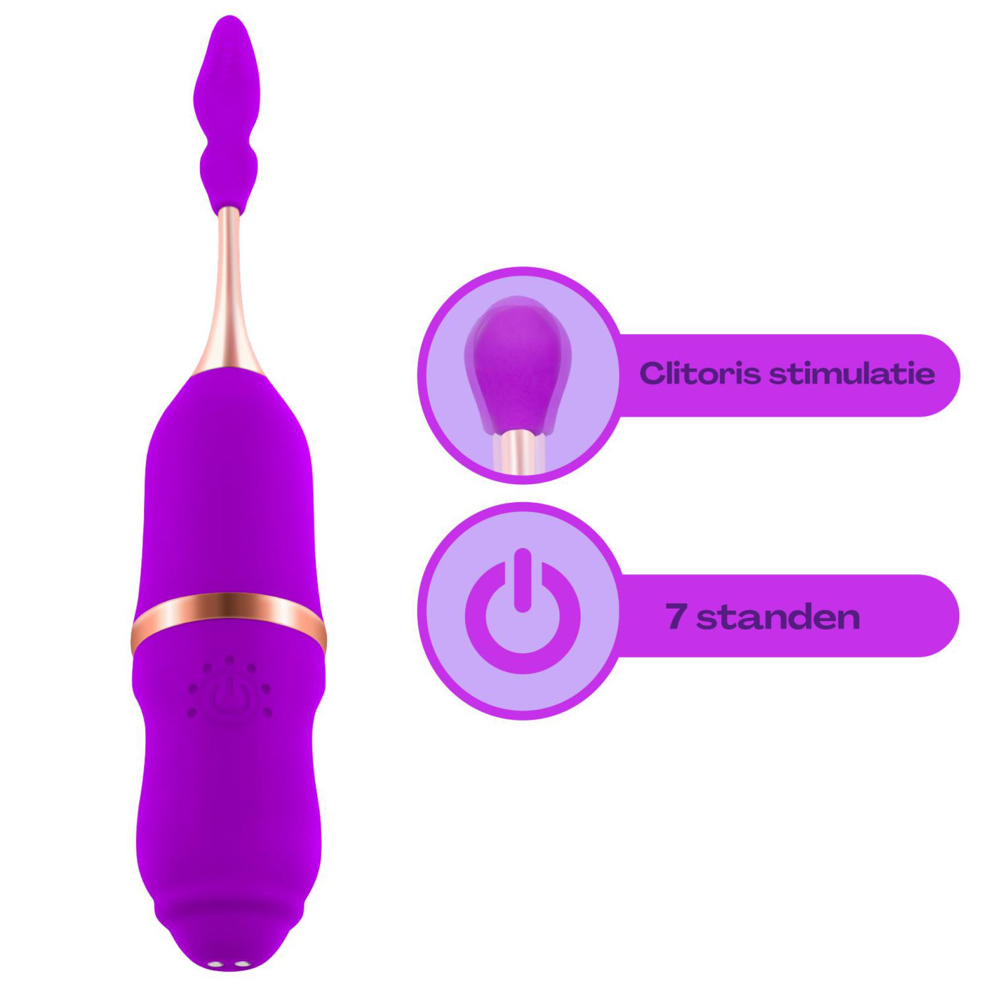 Online Pinpoint clitoris vibrator 19,8cm Paars