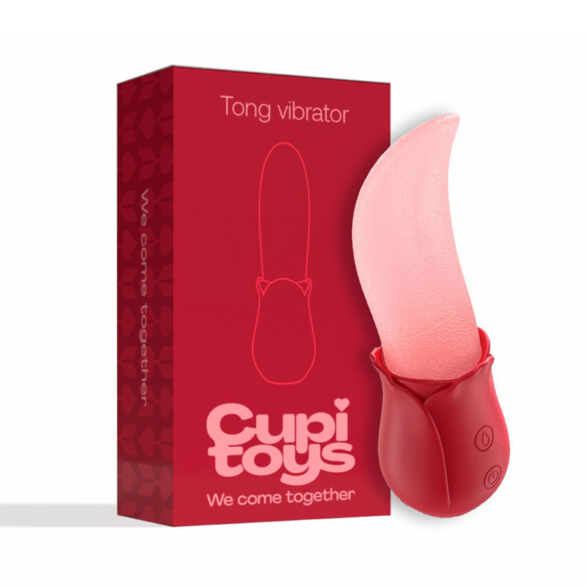 Tong vibrator 14cm rood