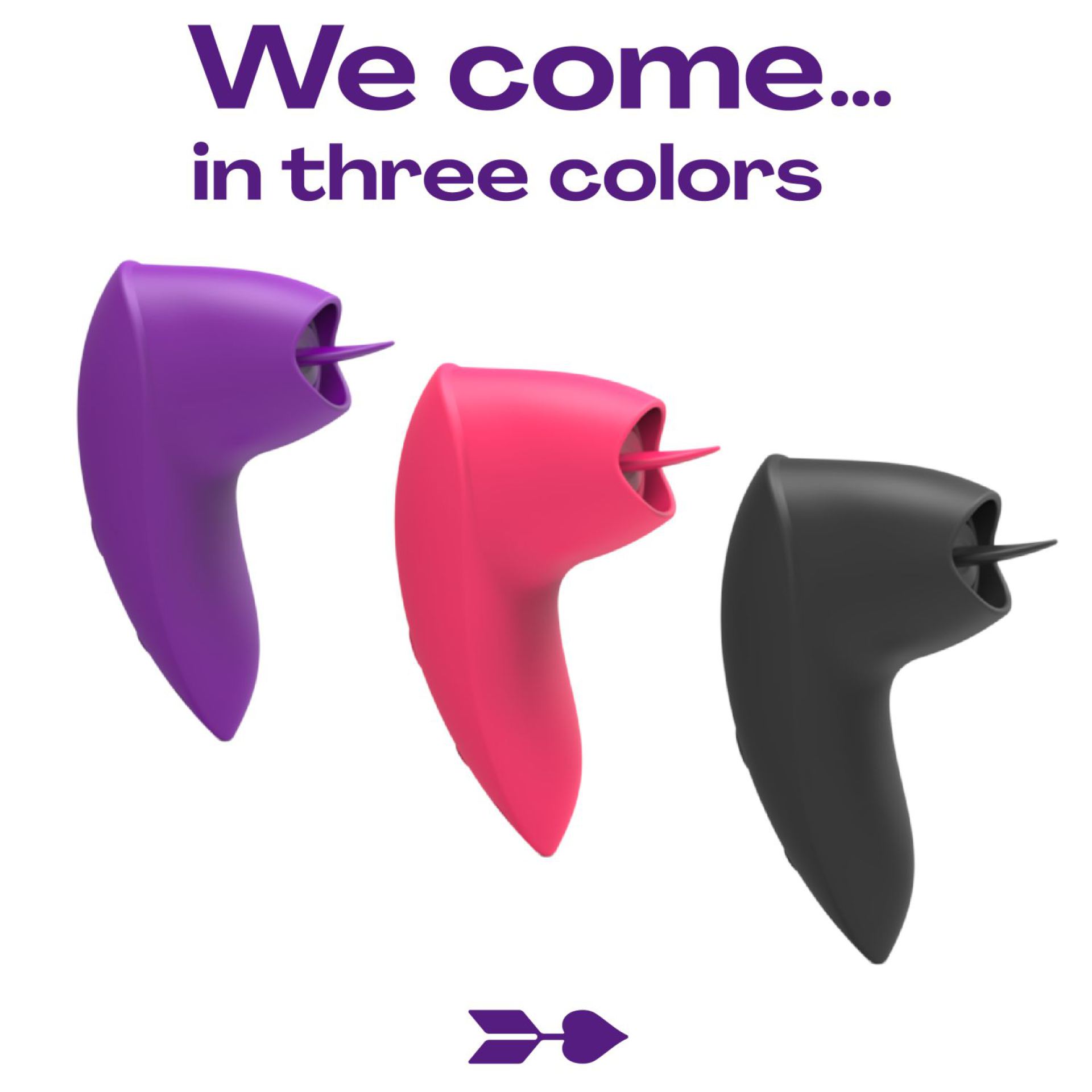 Vibrator met tong 8cm paars goedkoop