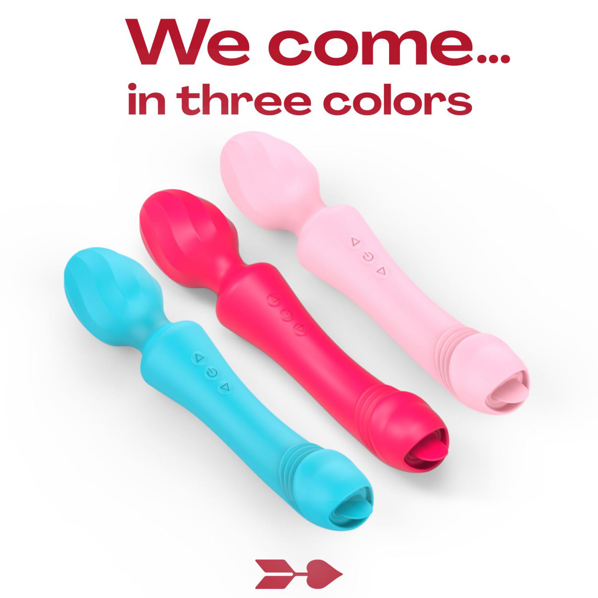 Wand vibrator roze tong 2 in 1 20cm kopen