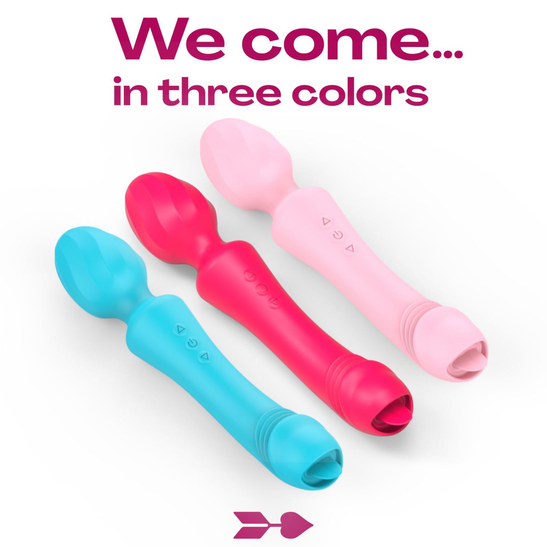 Wand vibrator tong lichtroze 2 in 1 20cm kopen