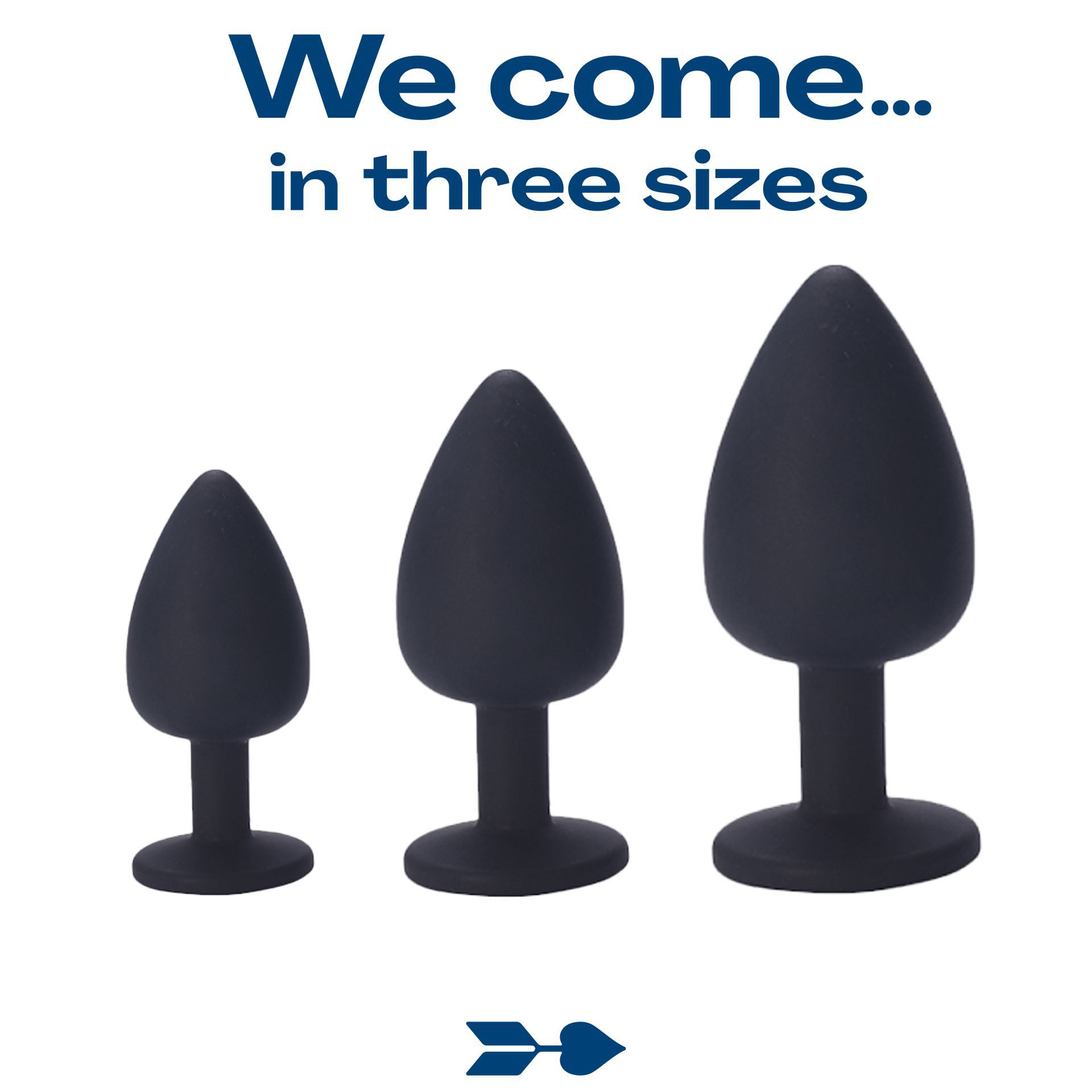 Siliconen butt plug diamant 3 sizes