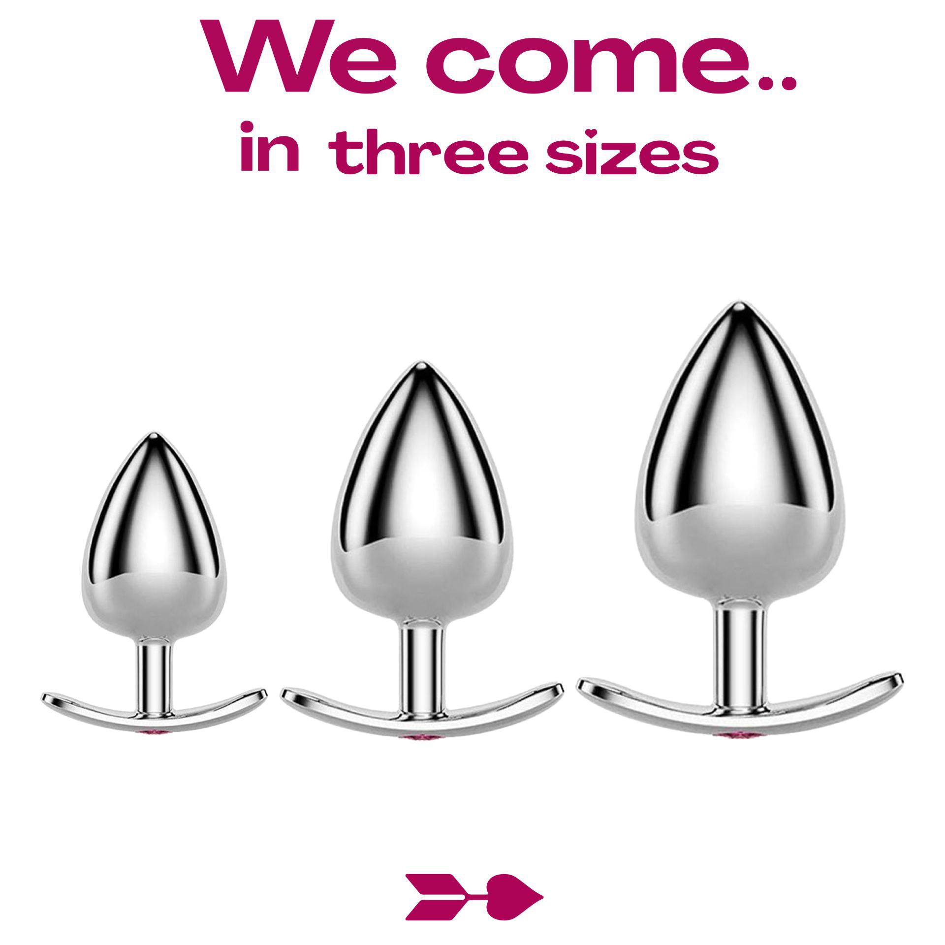 buttplug diamant lichtroze 3 sizes