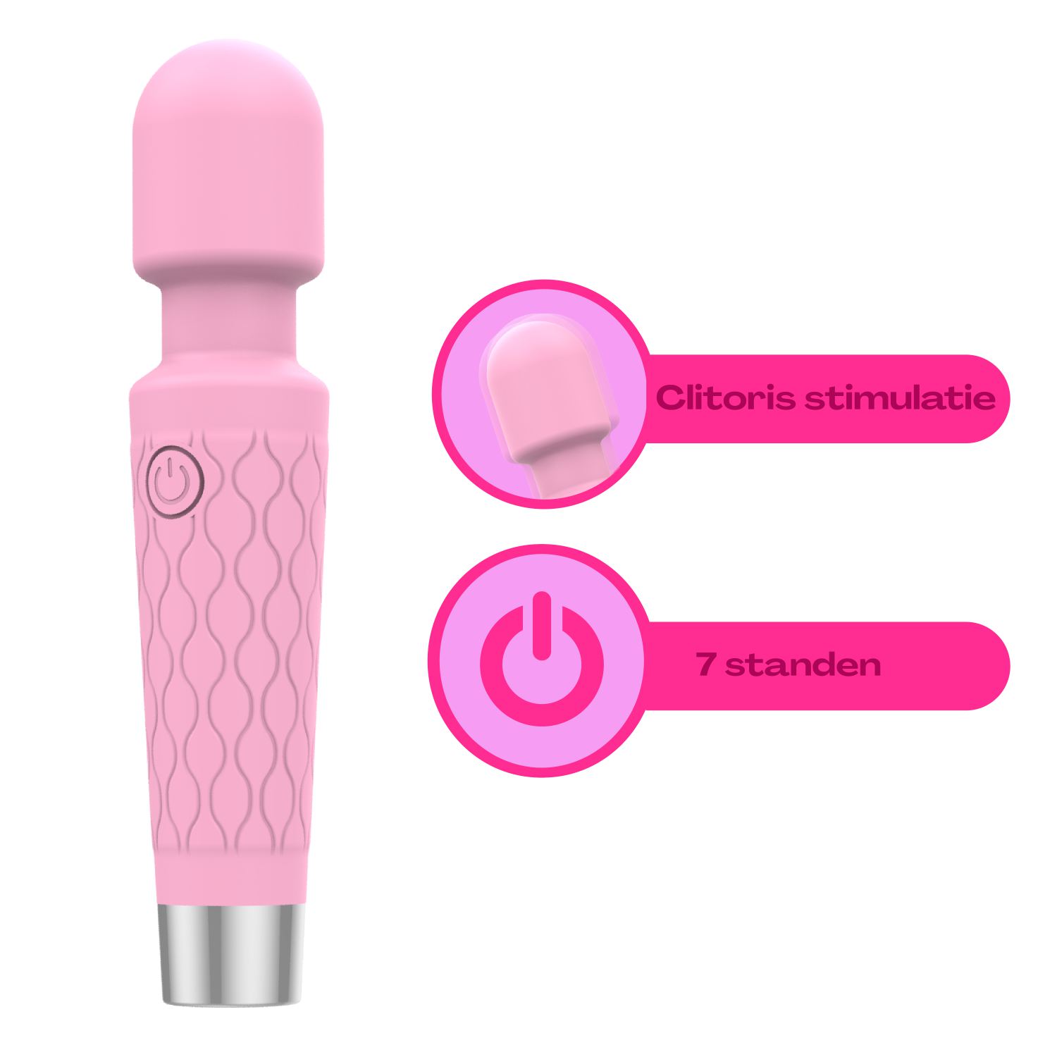 Wand vibrator 20cm roze bestellen