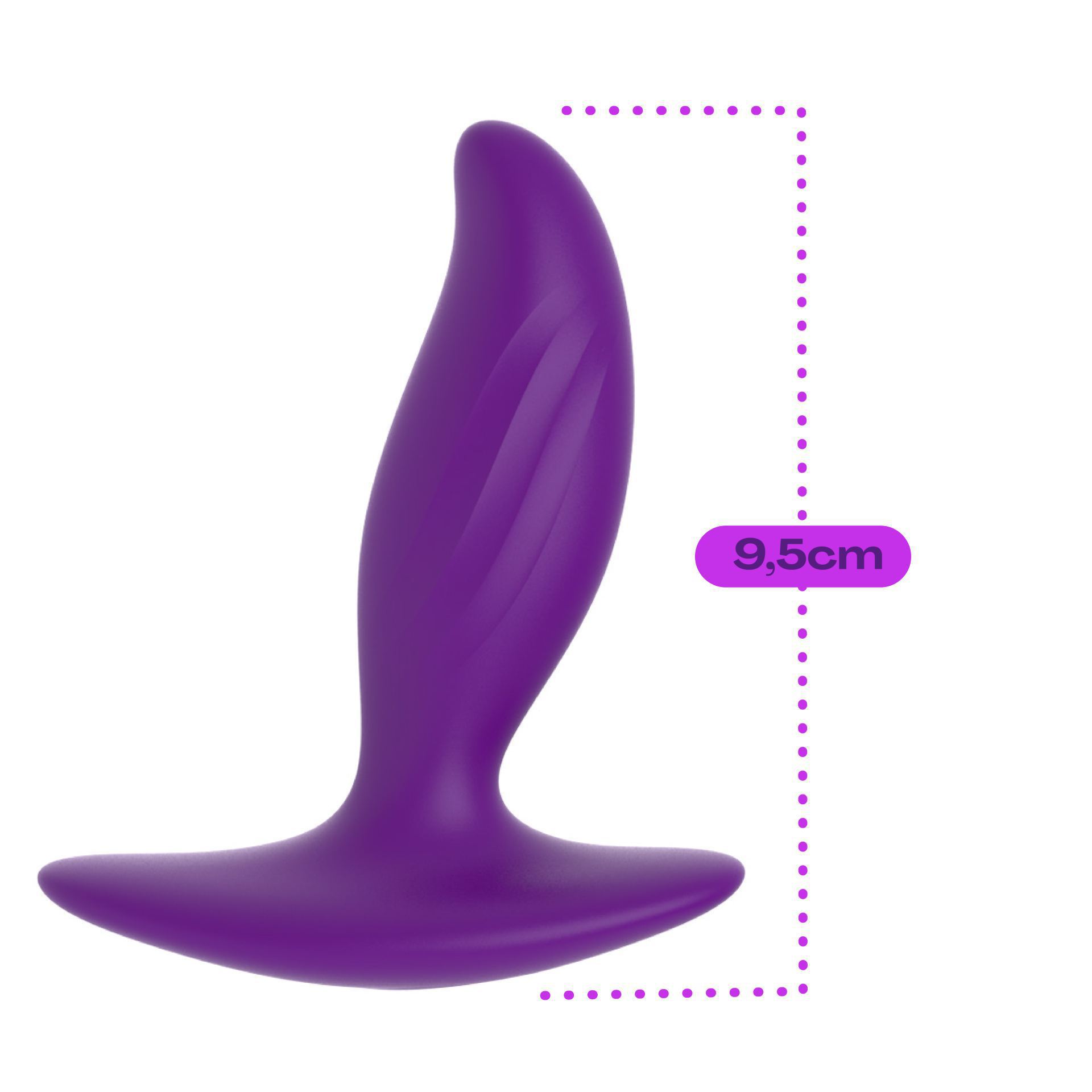 Siliconen buttplug vibrerend paars maat